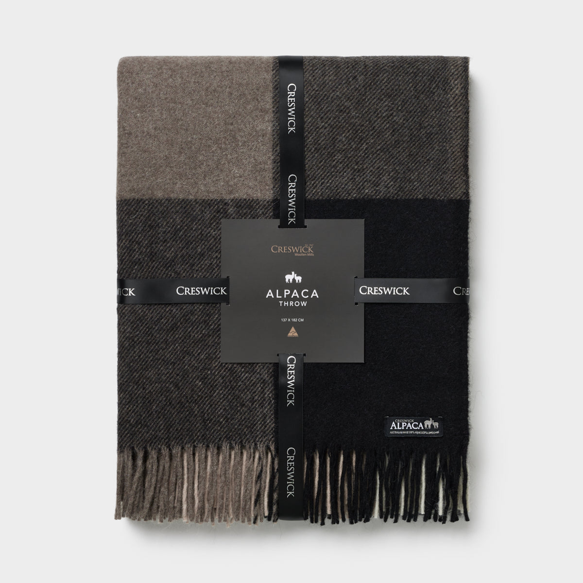 Alpaca Australian Wool Throw Fringe Springmount