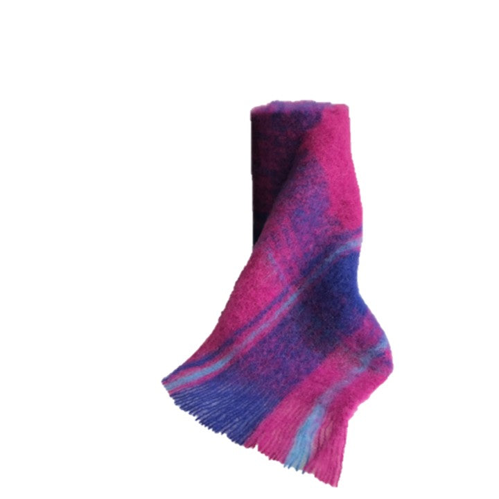Alpaca Brushed Scarf Check