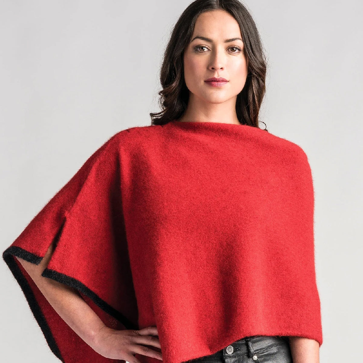 Two Tone Possum Poncho
