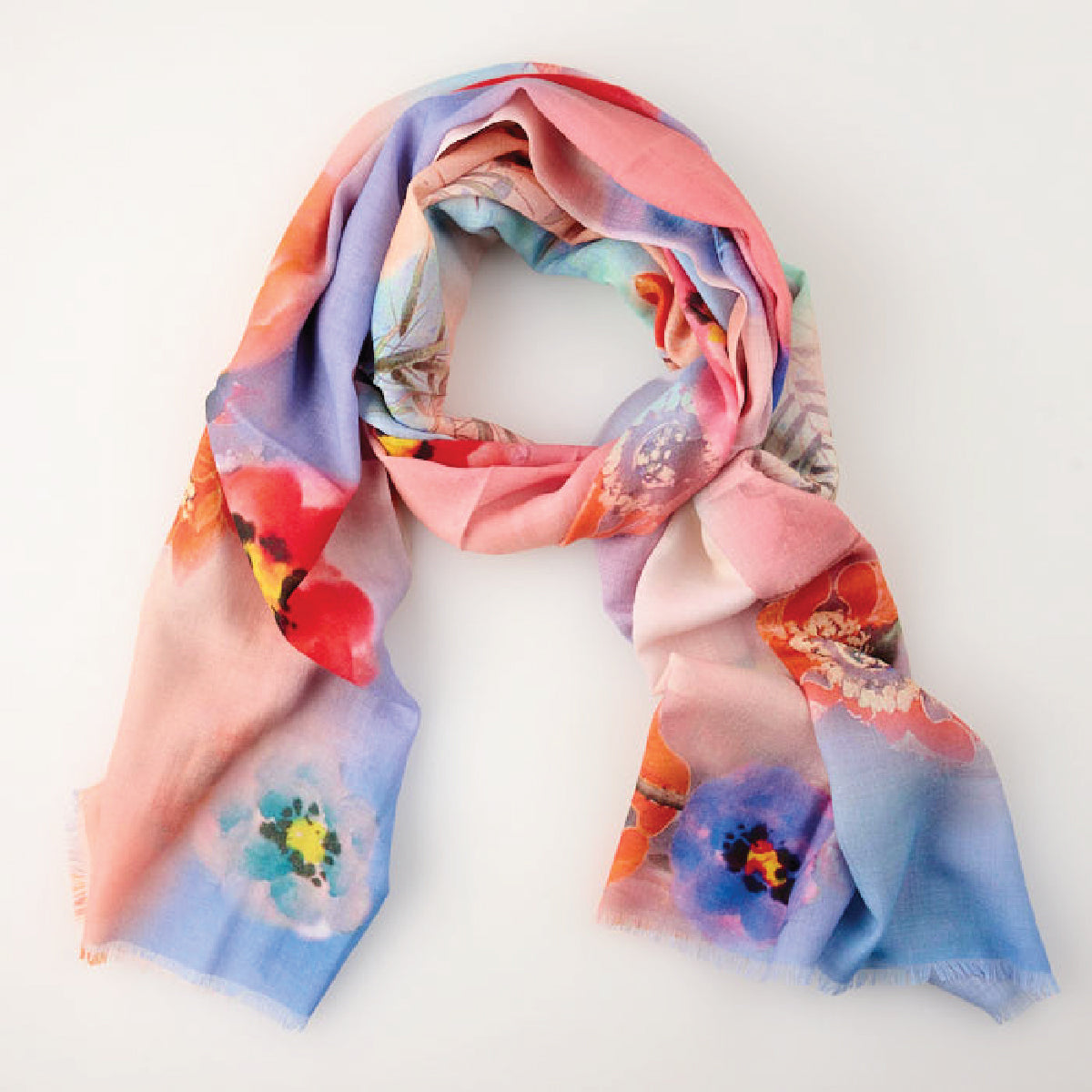 100% Printed Wool Scarf