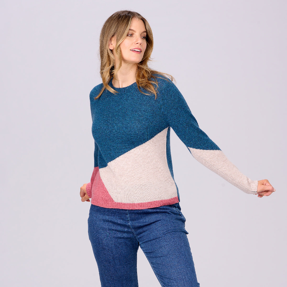 Lambswool Colour Block Sweater