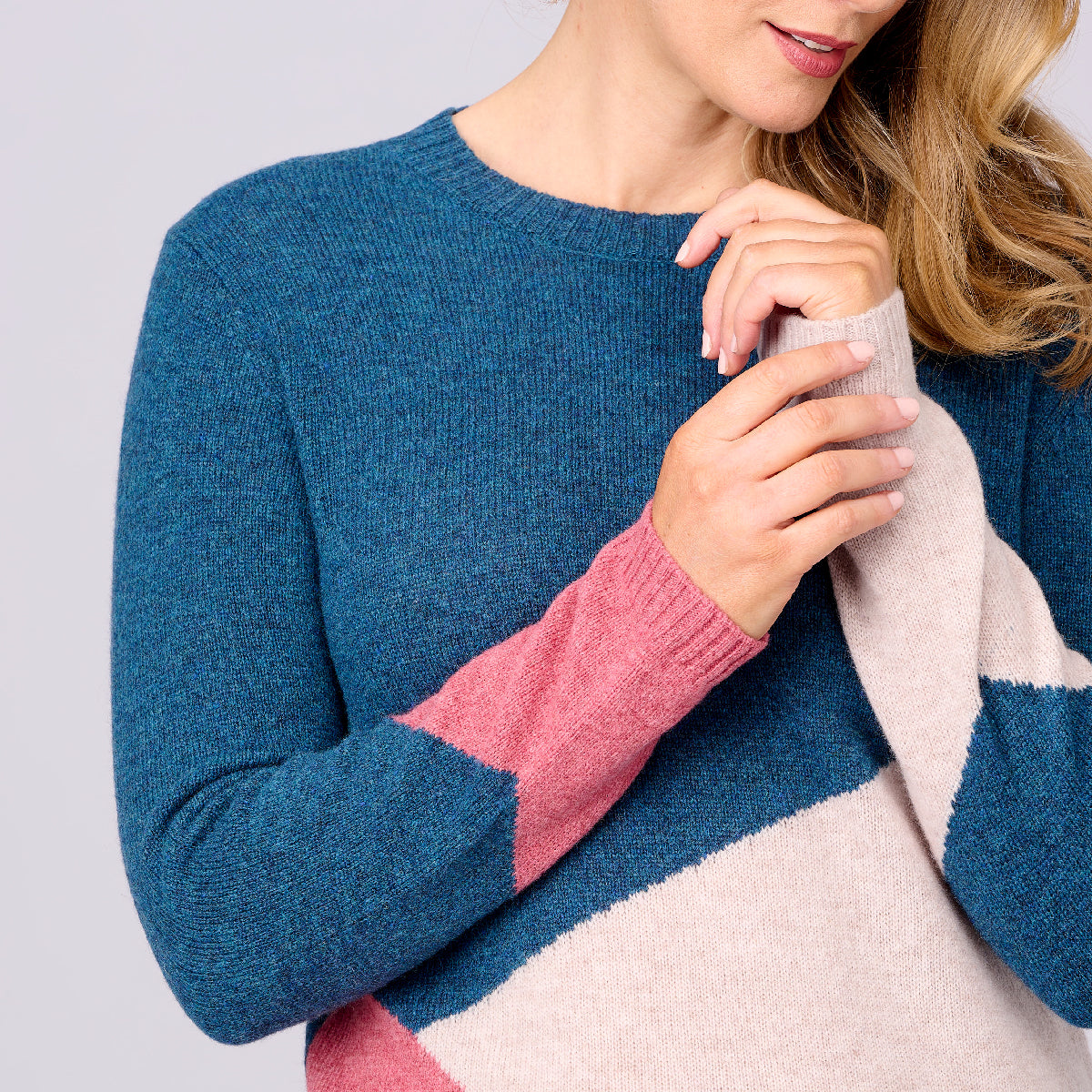 Lambswool Colour Block Sweater