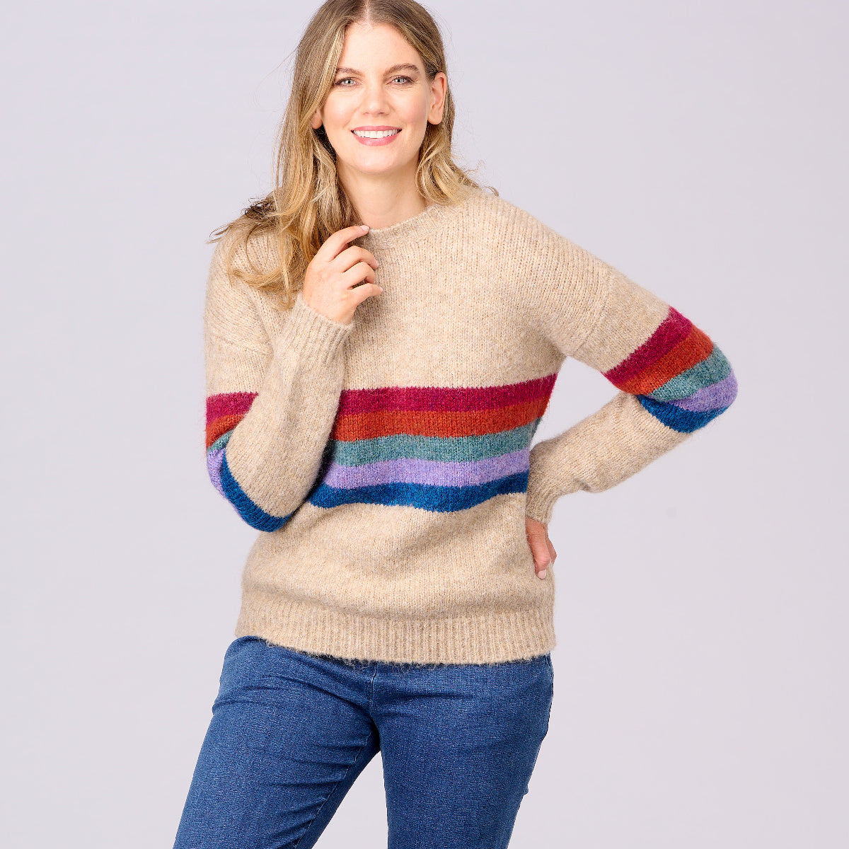 Recycled Yarn Stripe Sweater