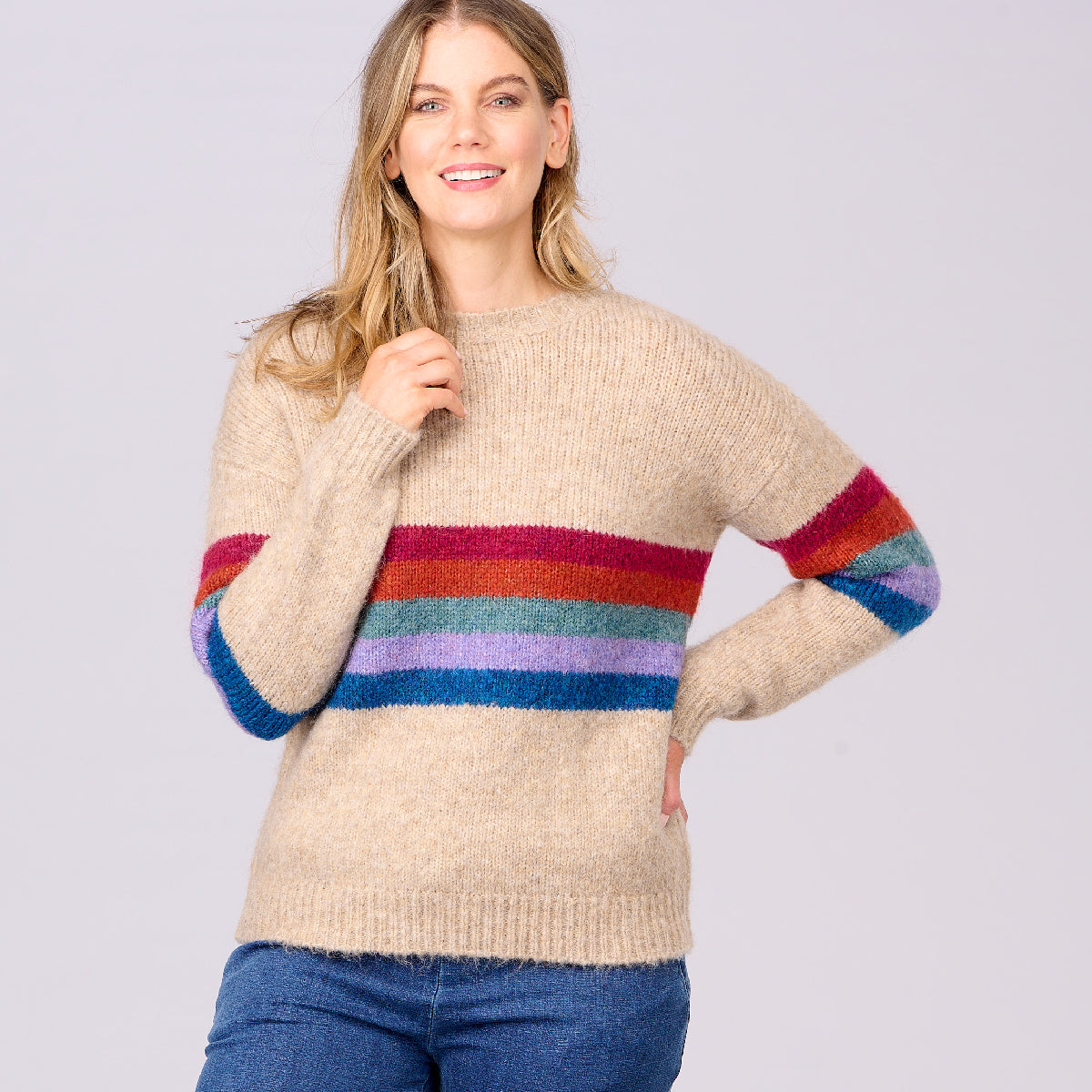 Recycled Yarn Stripe Sweater