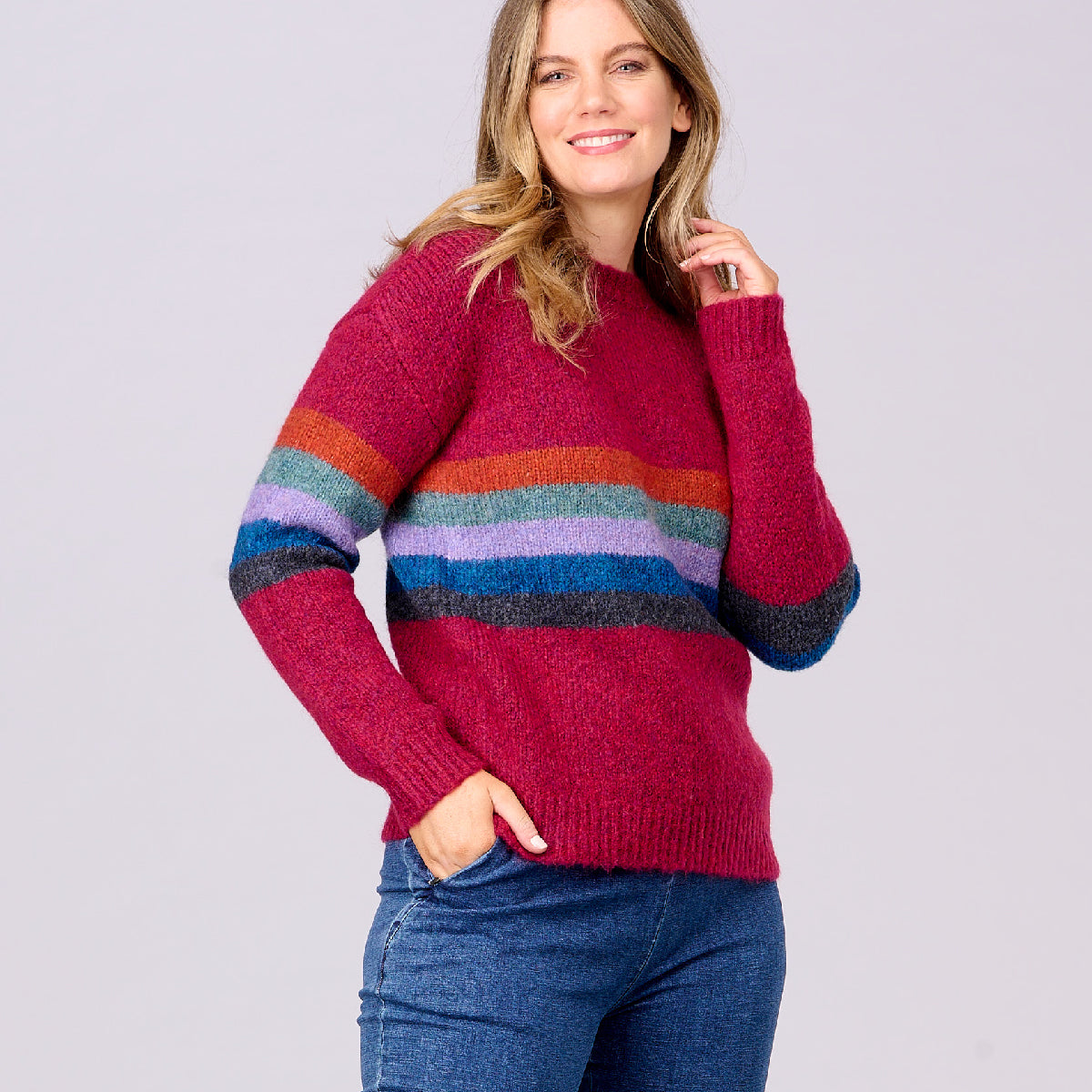 Recycled Yarn Stripe Sweater