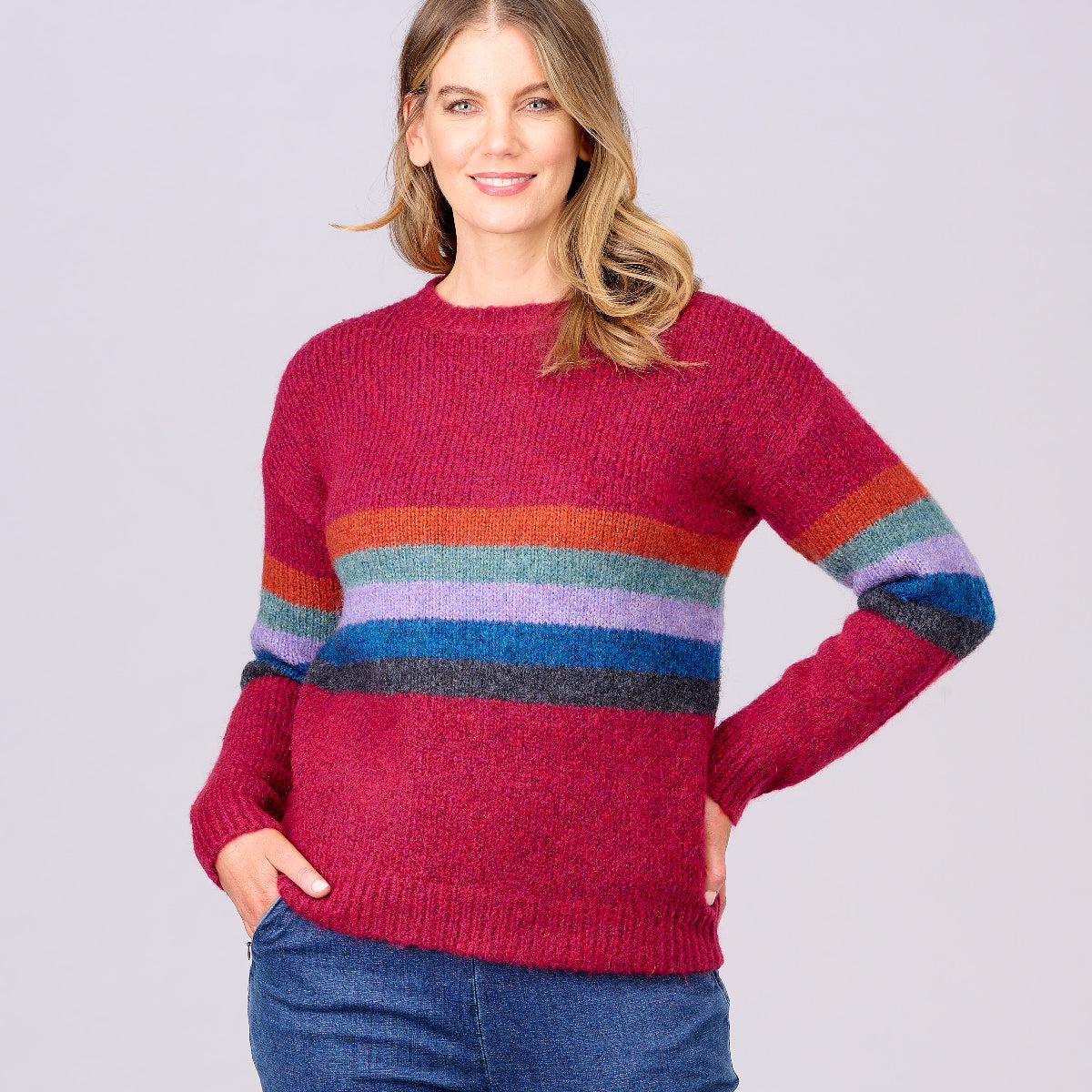 Recycled Yarn Stripe Sweater