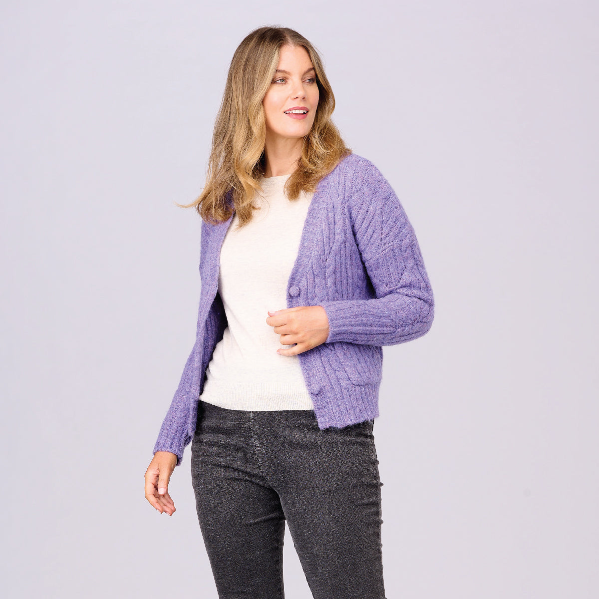 Recycled Yarn Cable Cardi