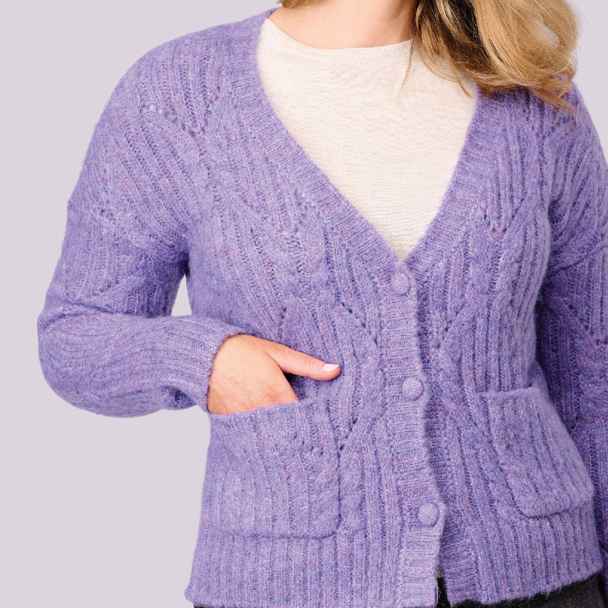 Recycled Yarn Cable Cardi