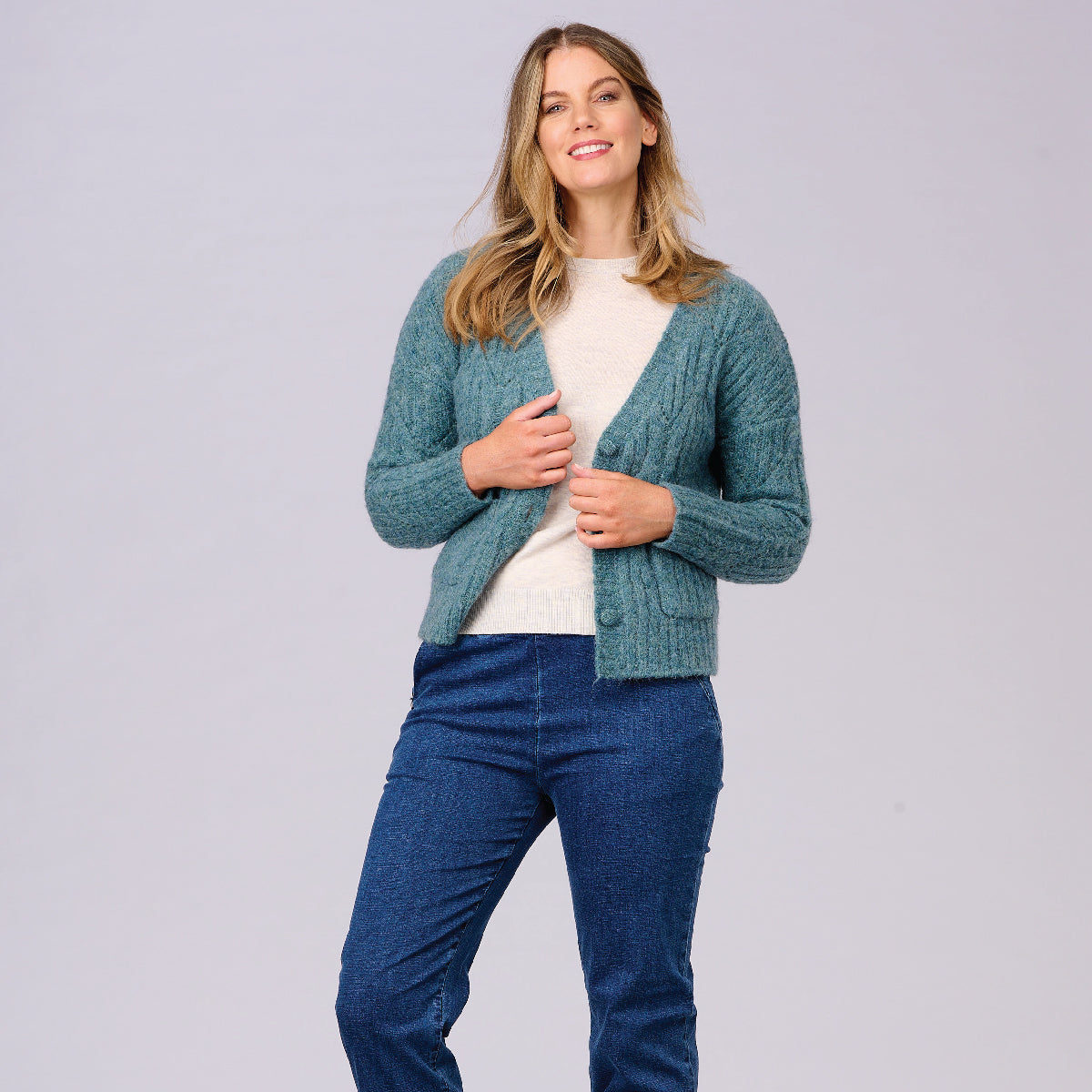 Recycled Yarn Cable Cardi