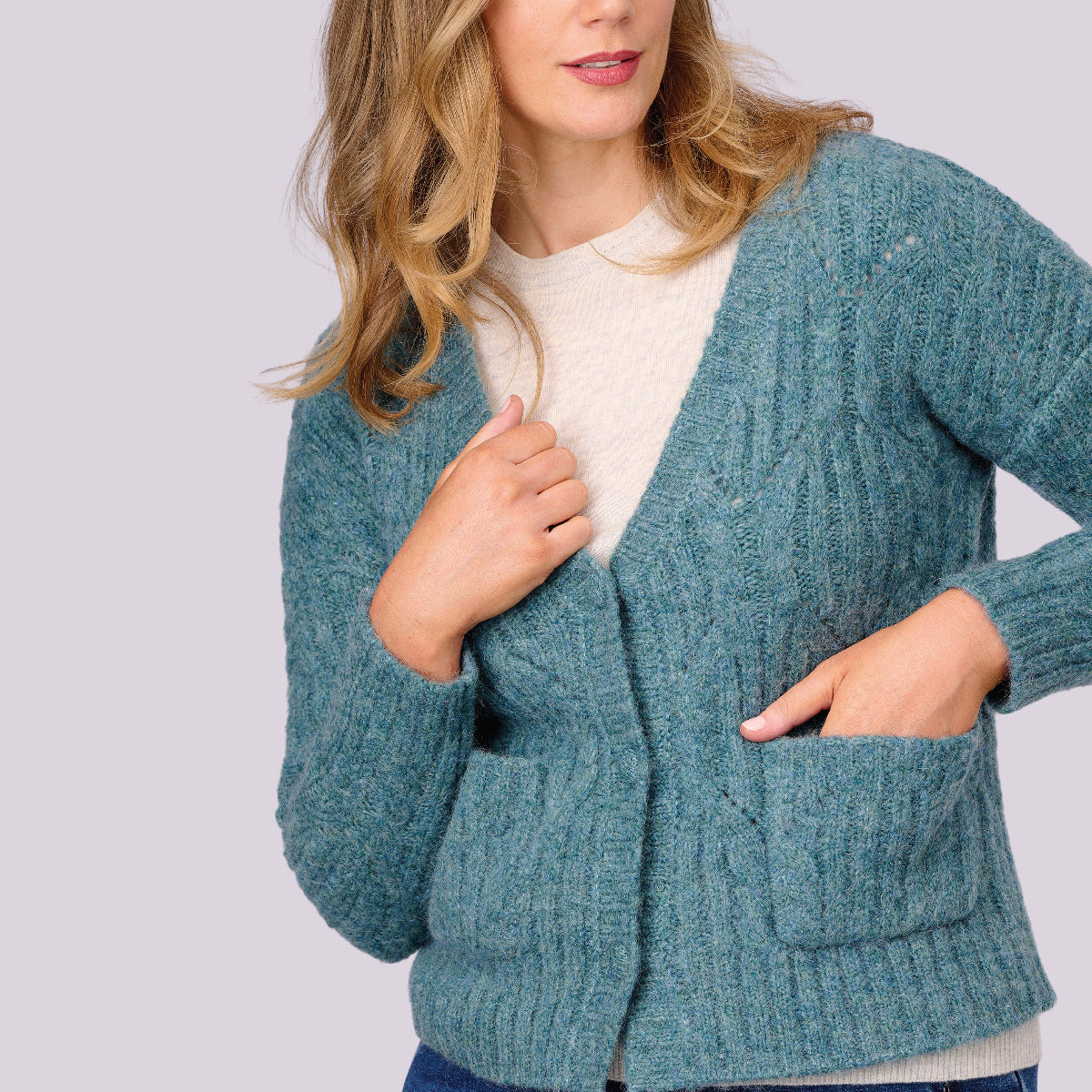 Recycled Yarn Cable Cardi
