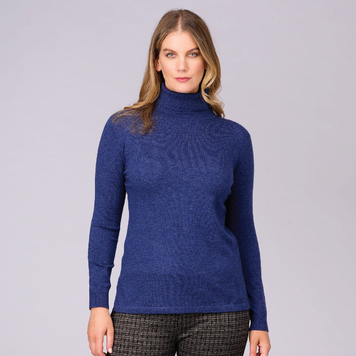 Wool Cashmere Roll Neck Sweater