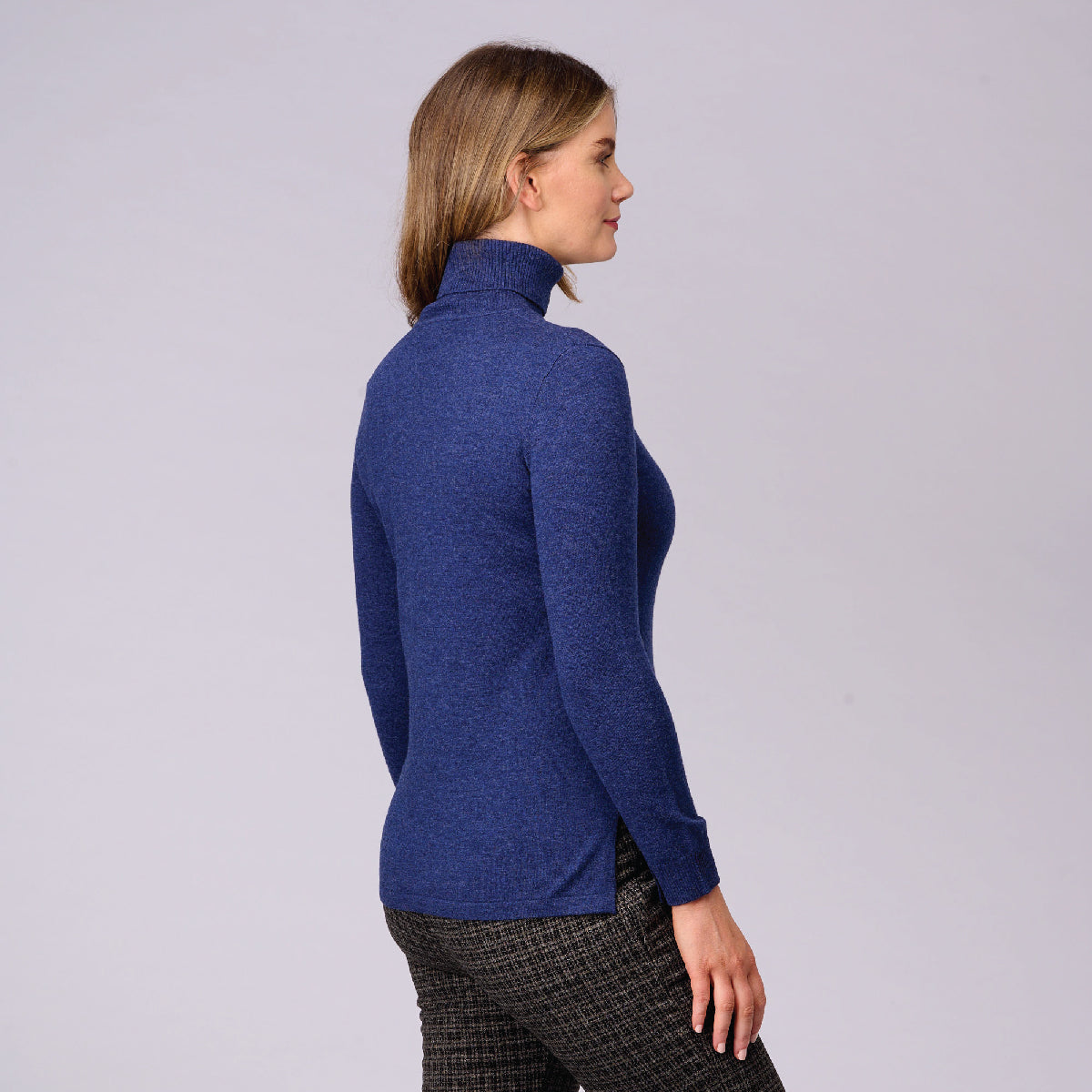 Wool Cashmere Roll Neck Sweater