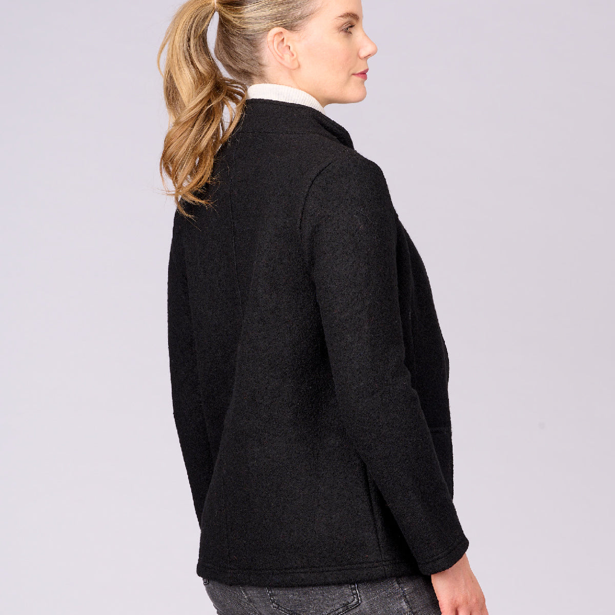 Boiled Wool Zip Jkt