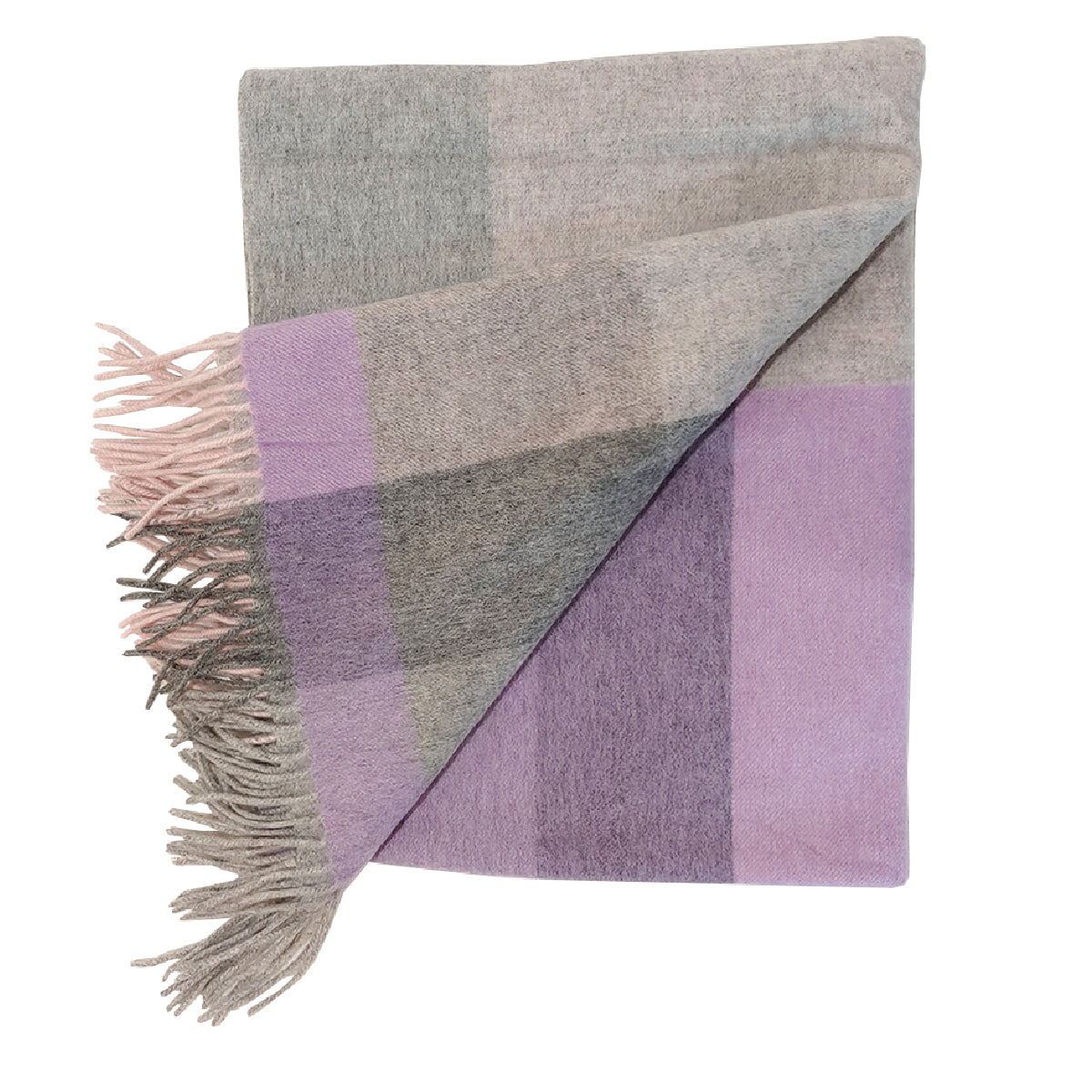 Cashmere Wool Check Shawl