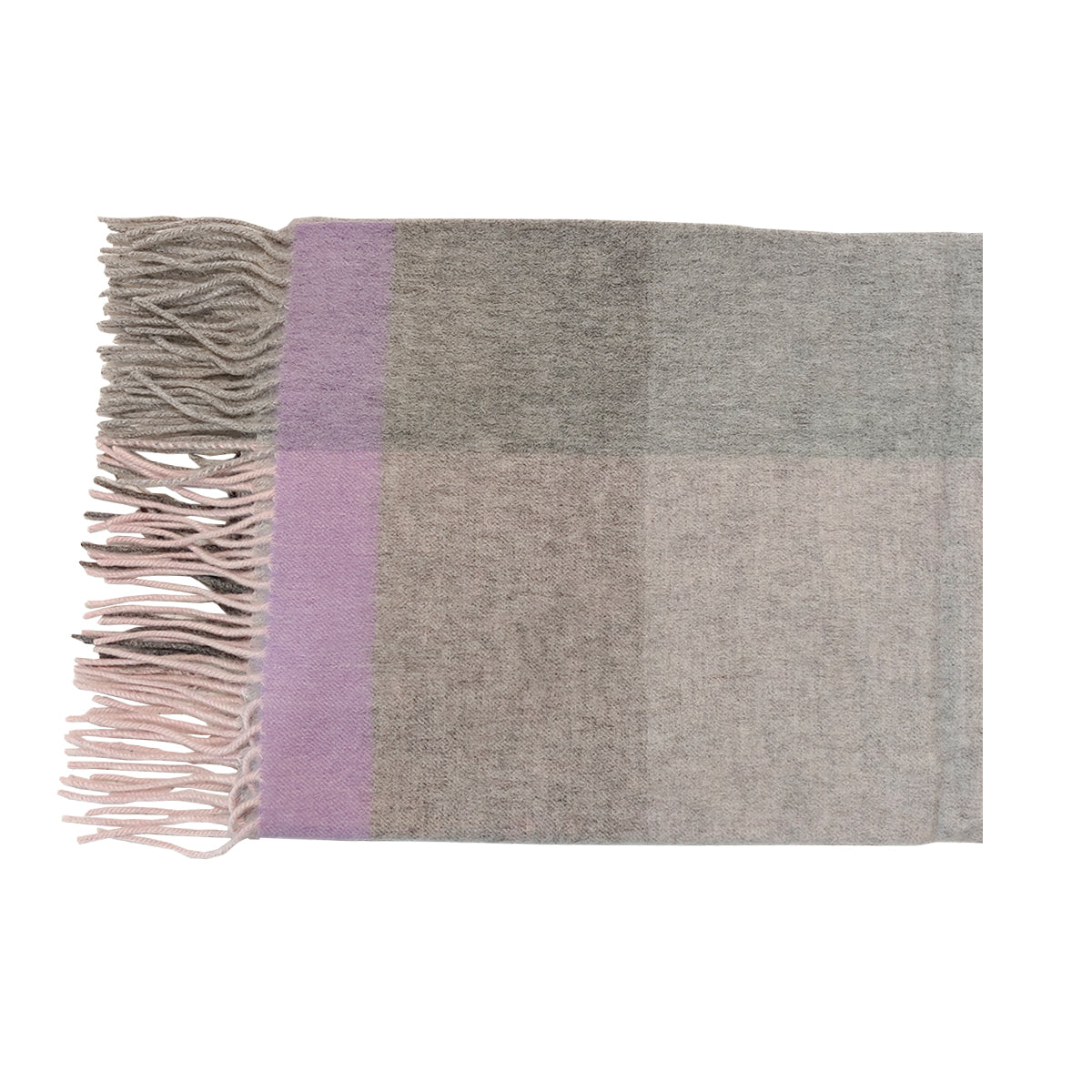 Cashmere Wool Check Shawl