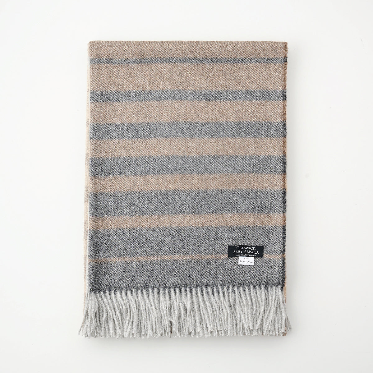 Baby Alpaca Throw Stripes
