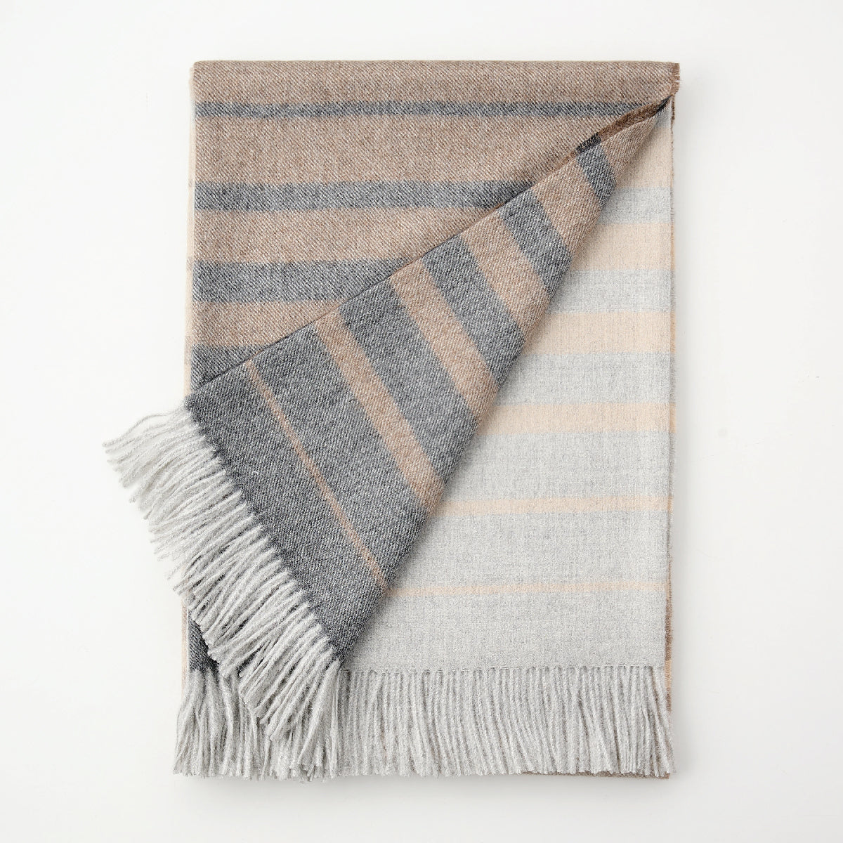 Baby Alpaca Throw Stripes