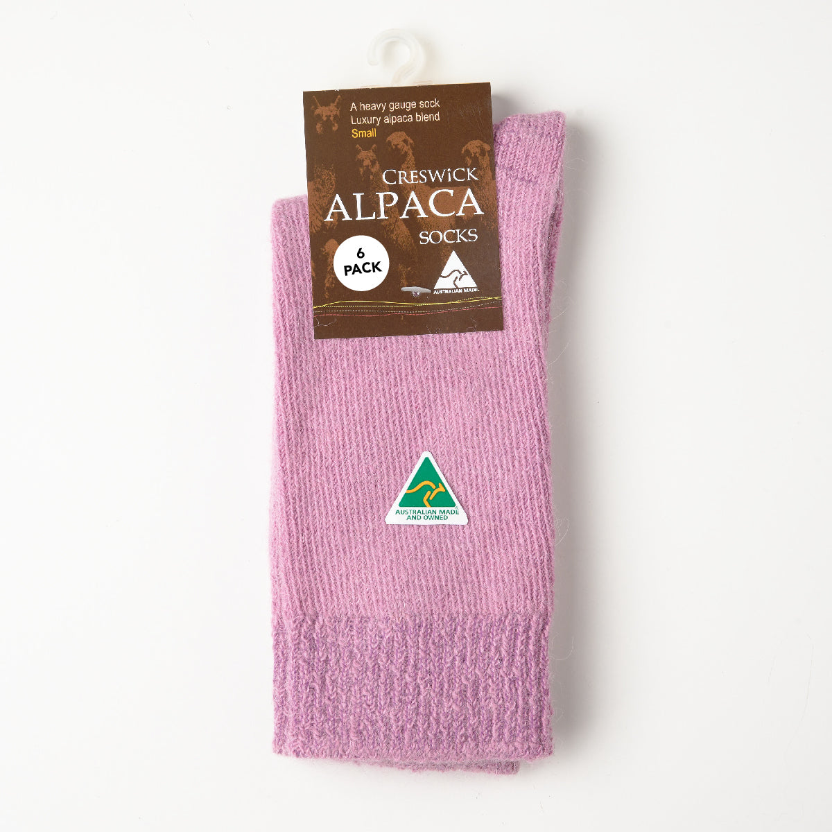 Alpaca Socks Plain Knit - 6 Pack
