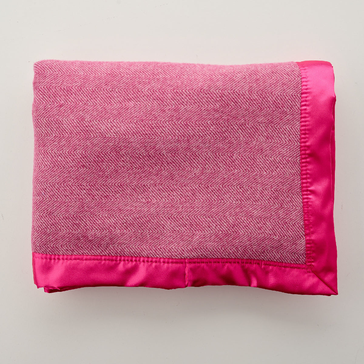 Wool Alpaca Satin Baby Blanket Herringbone B