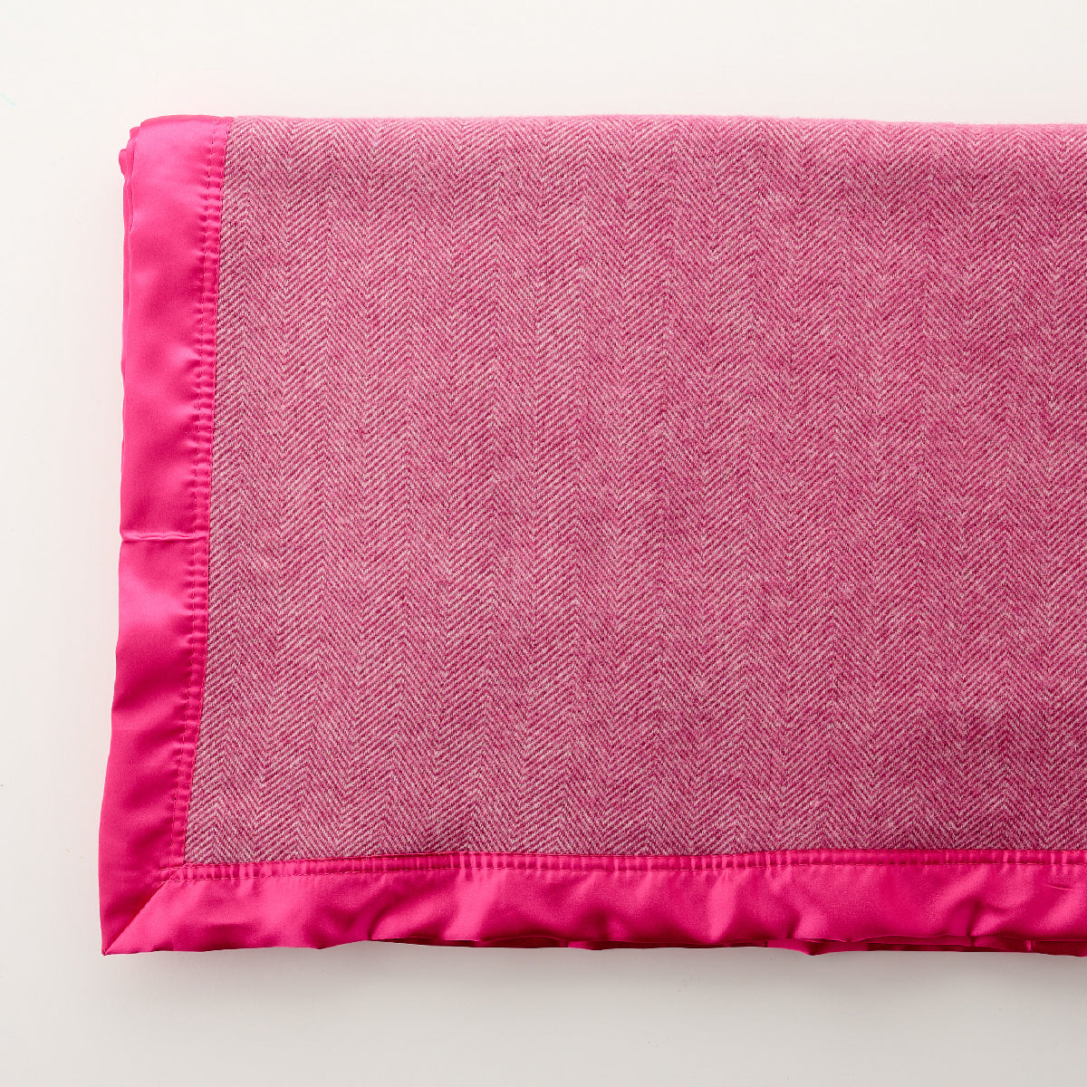 Wool Alpaca Satin Baby Blanket Herringbone B