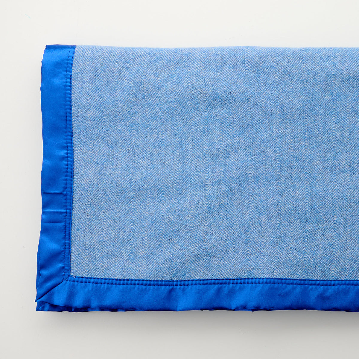 Wool Alpaca Satin Baby Blanket Herringbone B