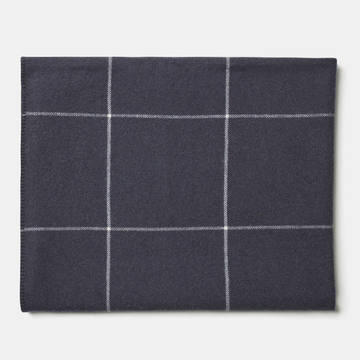 Fine Merino Wool Stitch Check Baby Blanket