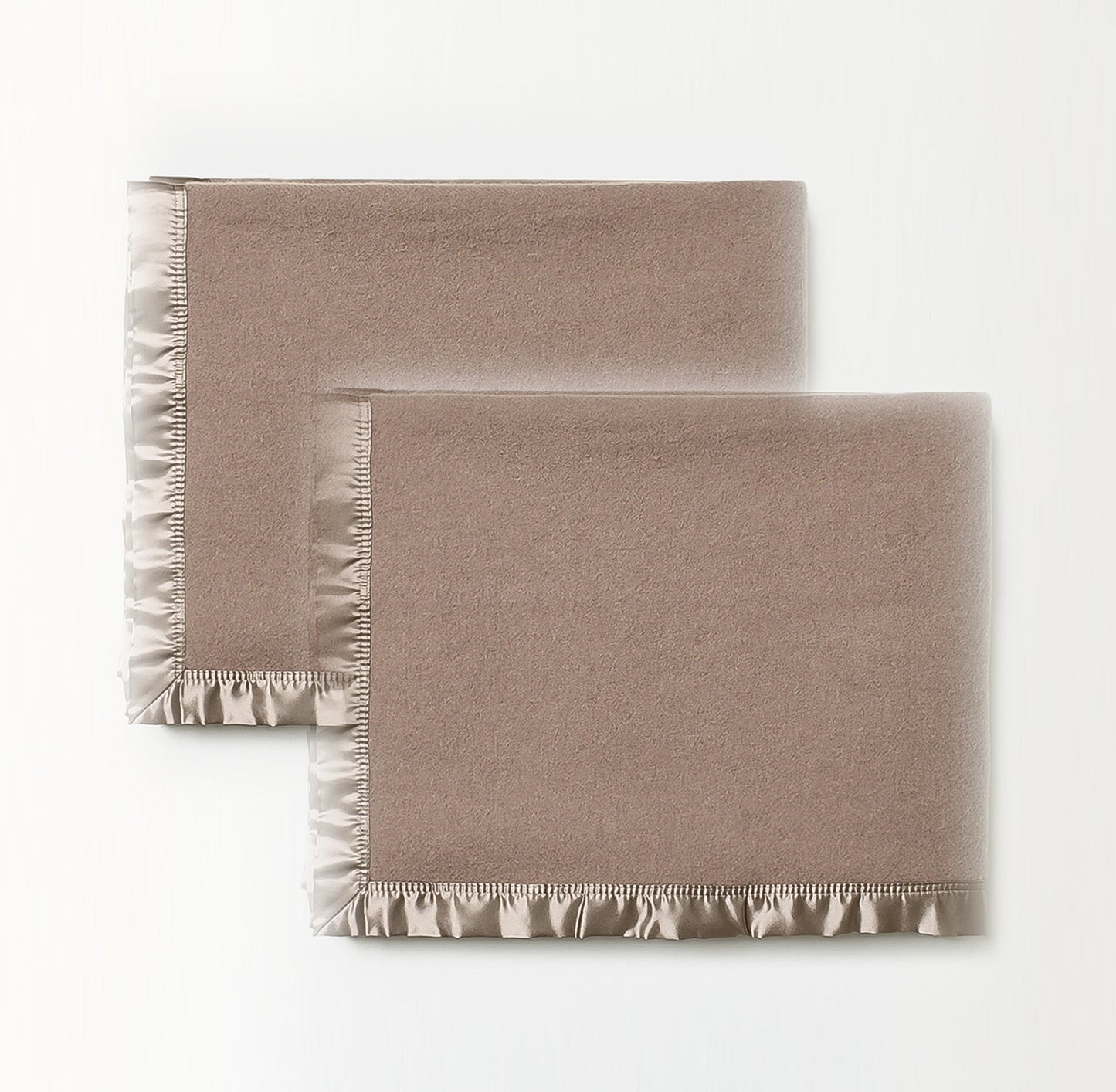 Fine Merino Wool Blanket Satin - 2 Pack