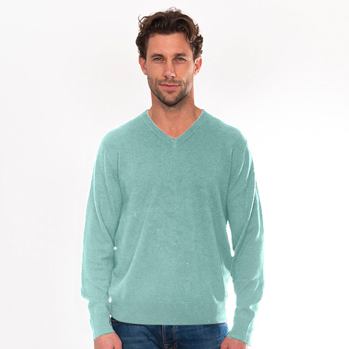 Merino Cashmere Essential Vee Pullover