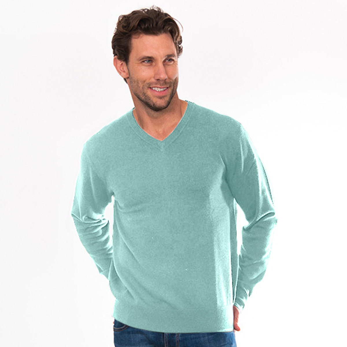 Merino Cashmere Essential Vee Pullover