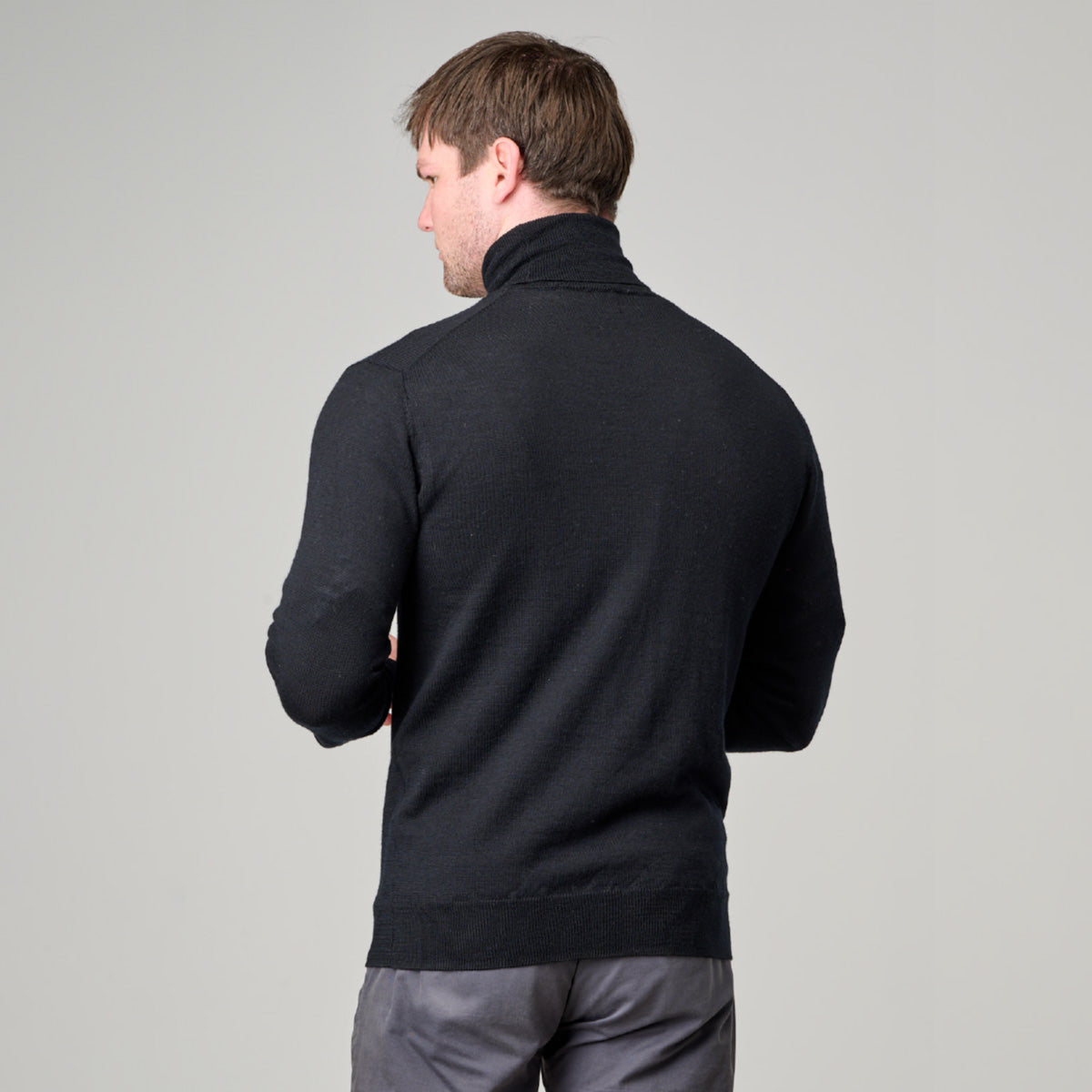 Ansett Mens Roll Neck Pullover