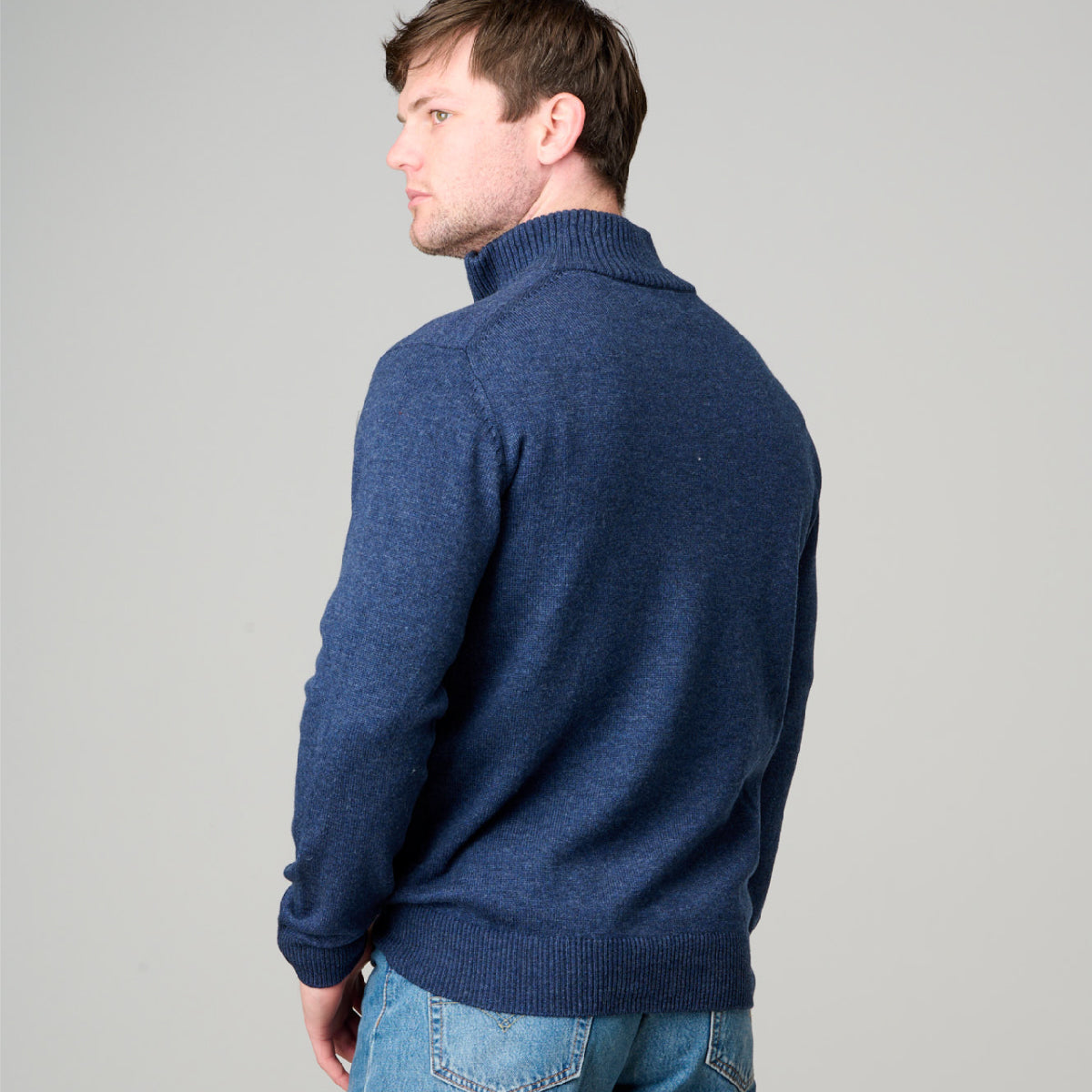 1/2 Zip Mock Turtle Wool/Cashmere Jumper