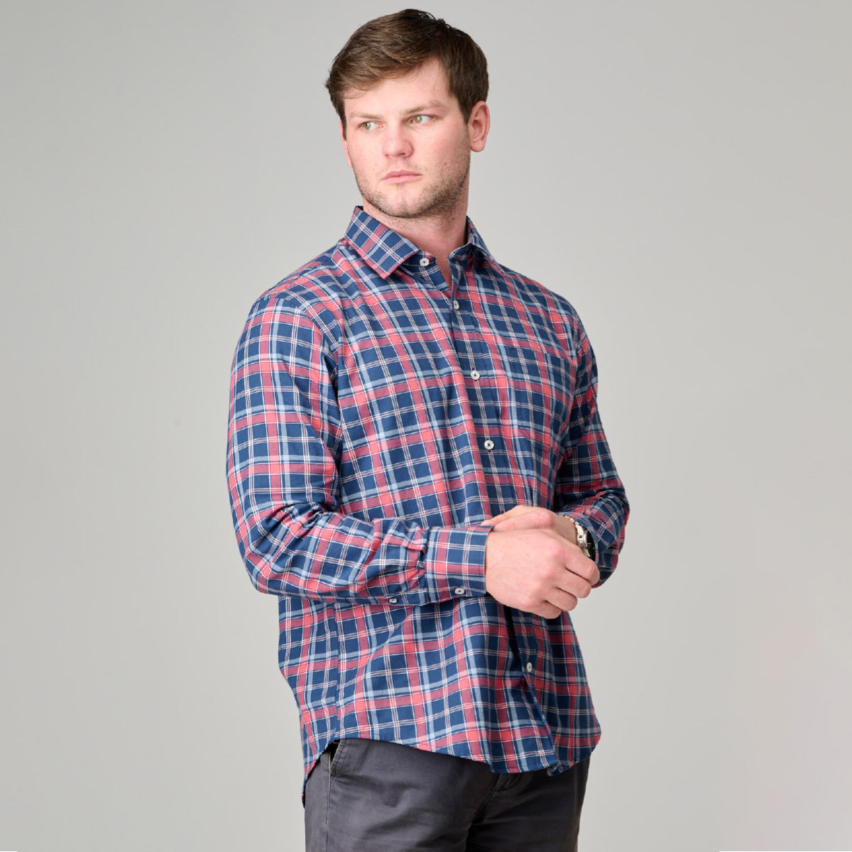Ansett Brushed Cotton Twill Check Shirt