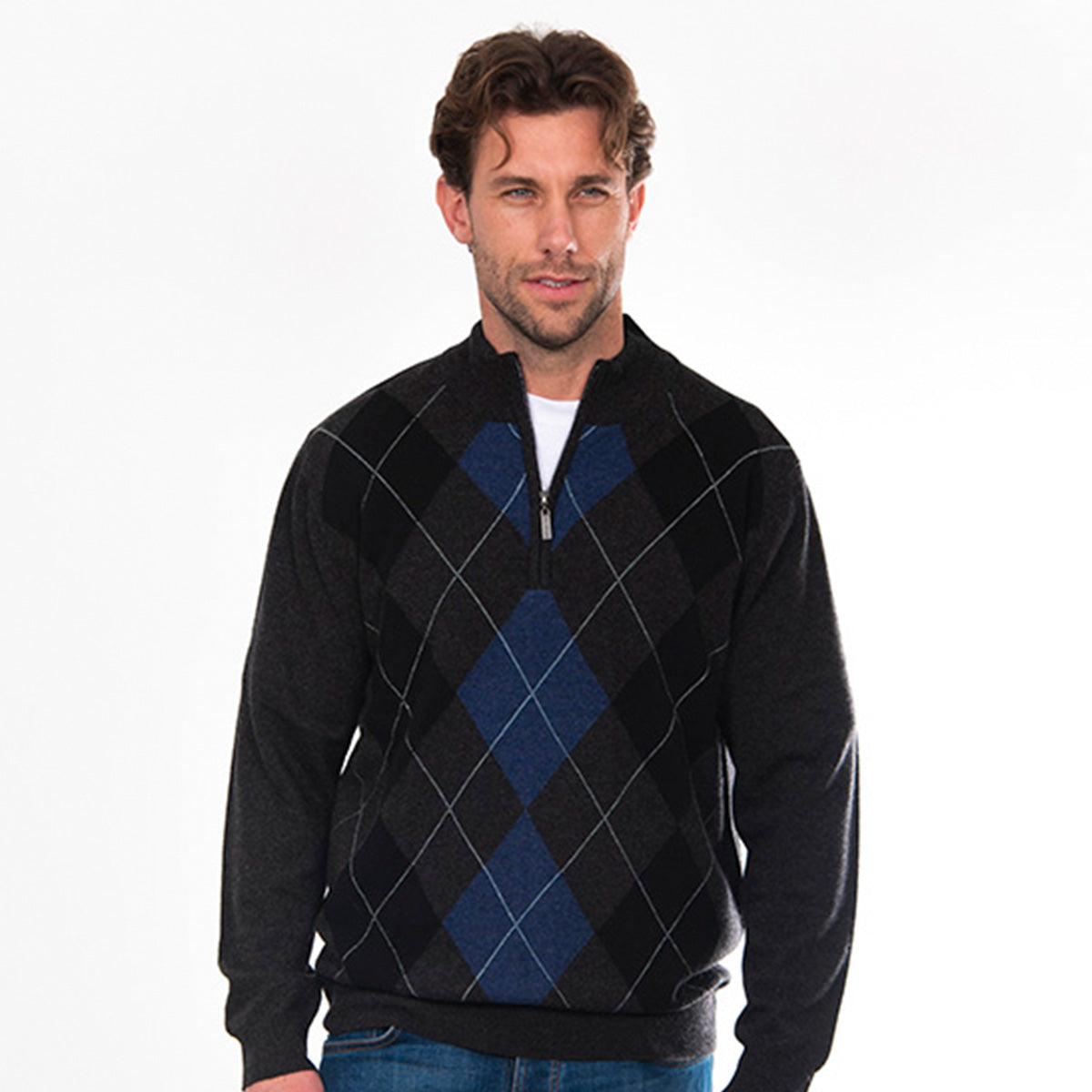 Argyle 1/4 Zip Pullover