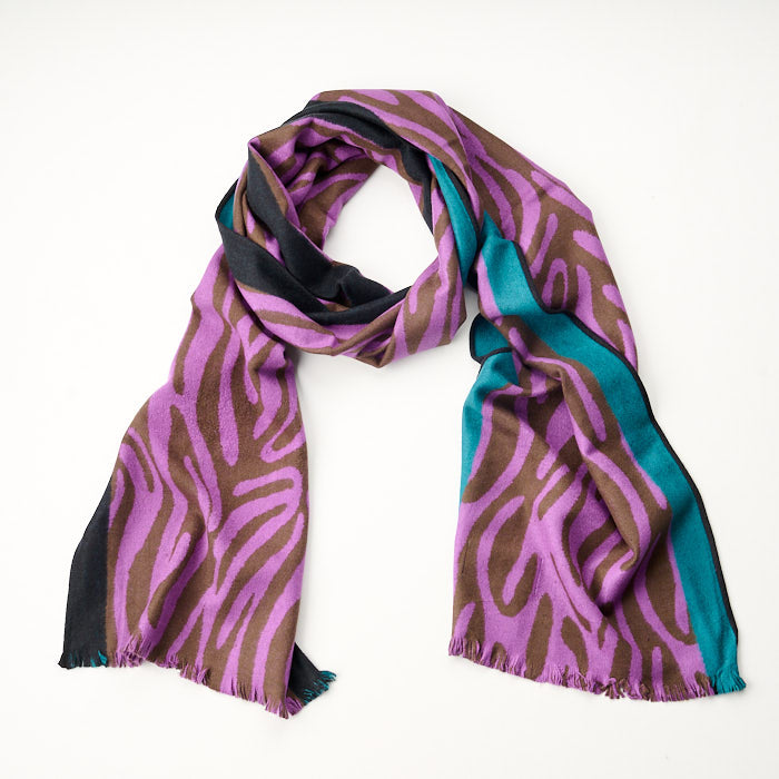 100% Silk Scarf Zebra