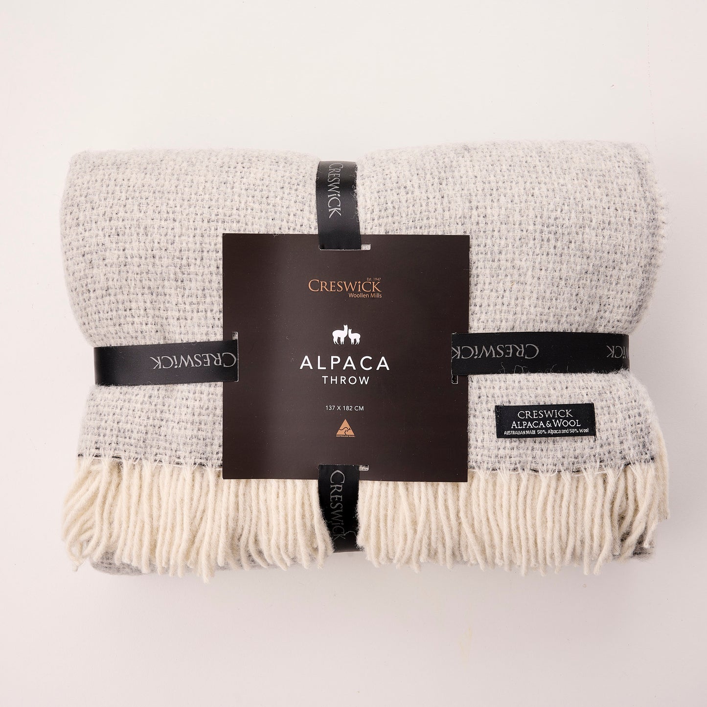Alpaca Australian Wool Throw Cobblestone
