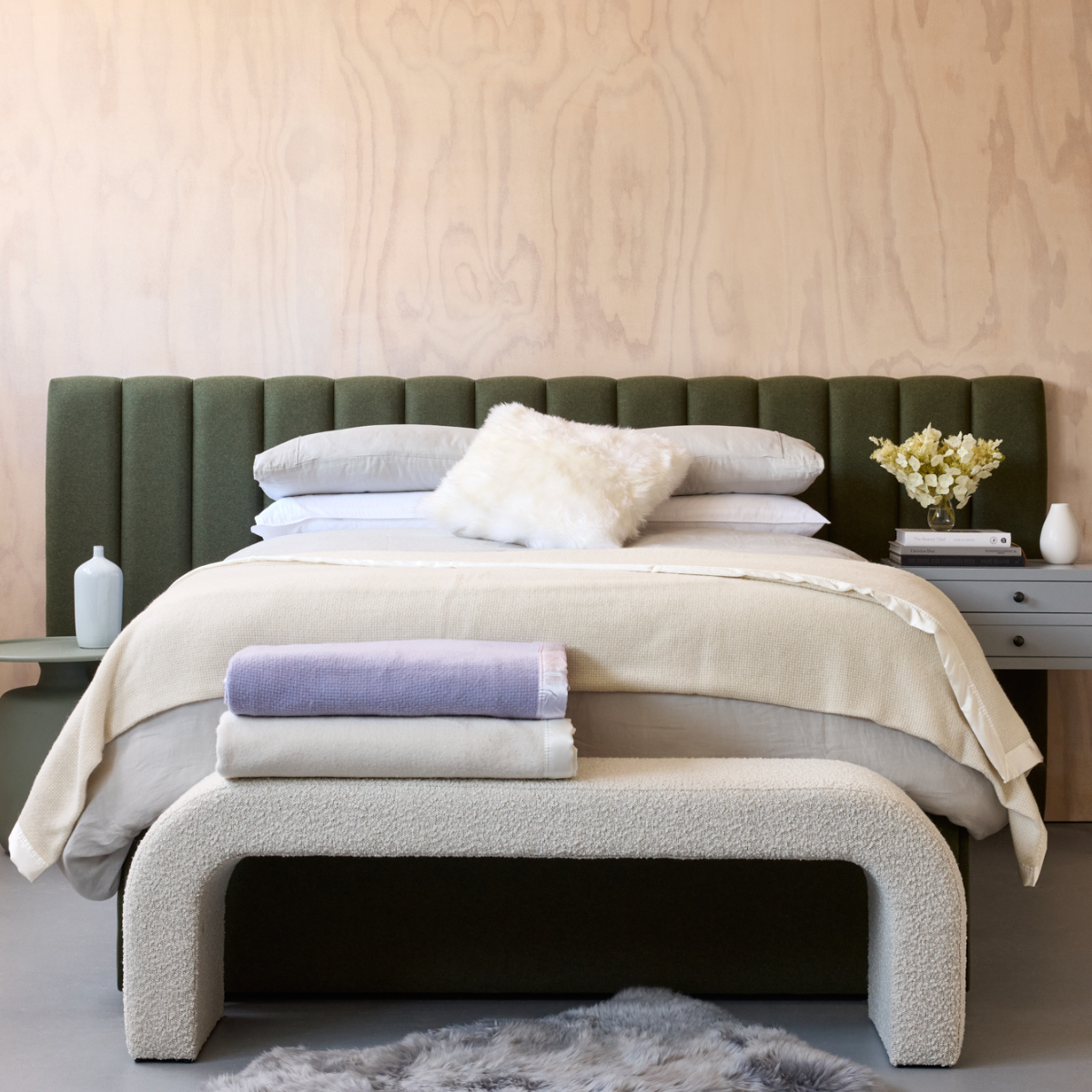 Essential Merino Wool Blanket Basket Weave - 4 Pack