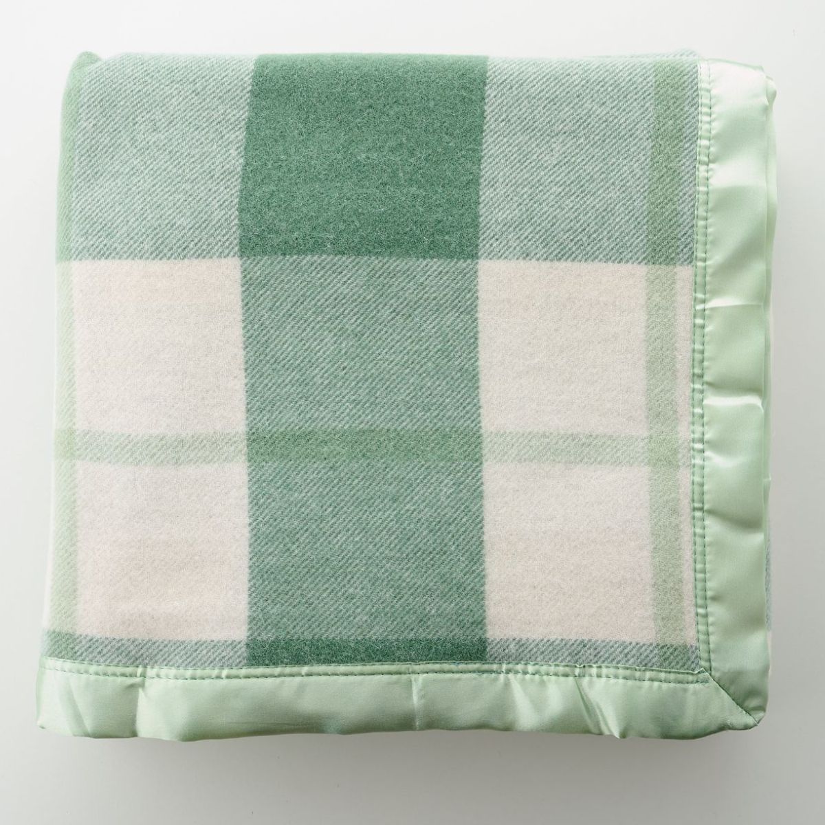 Essential Merino Wool Baby Blanket Check B