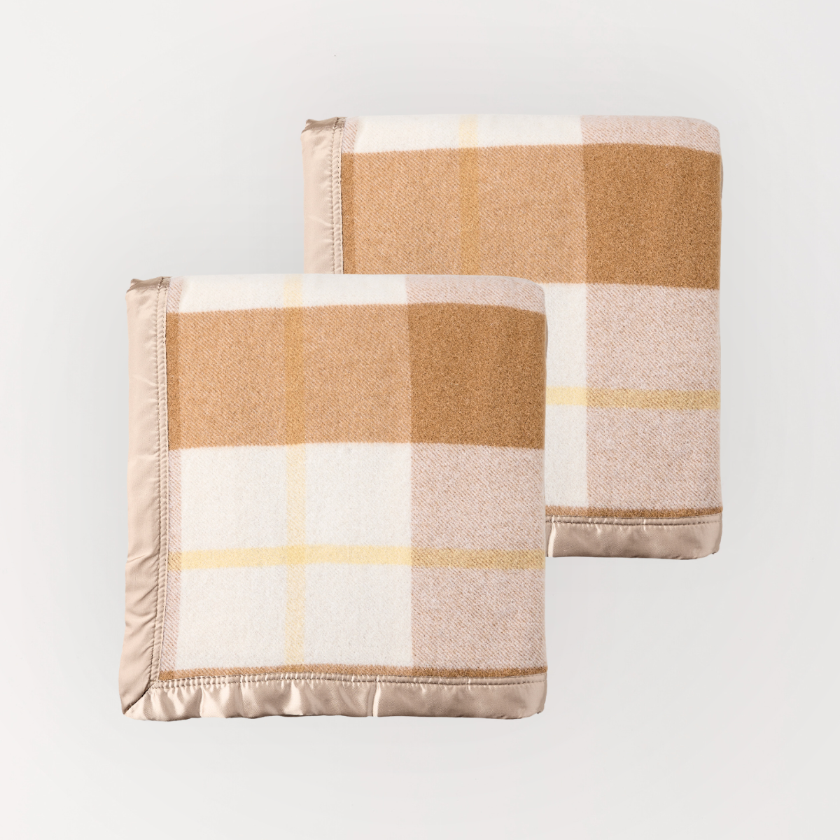 Essential Merino Wool Blanket Check - 2 Pack