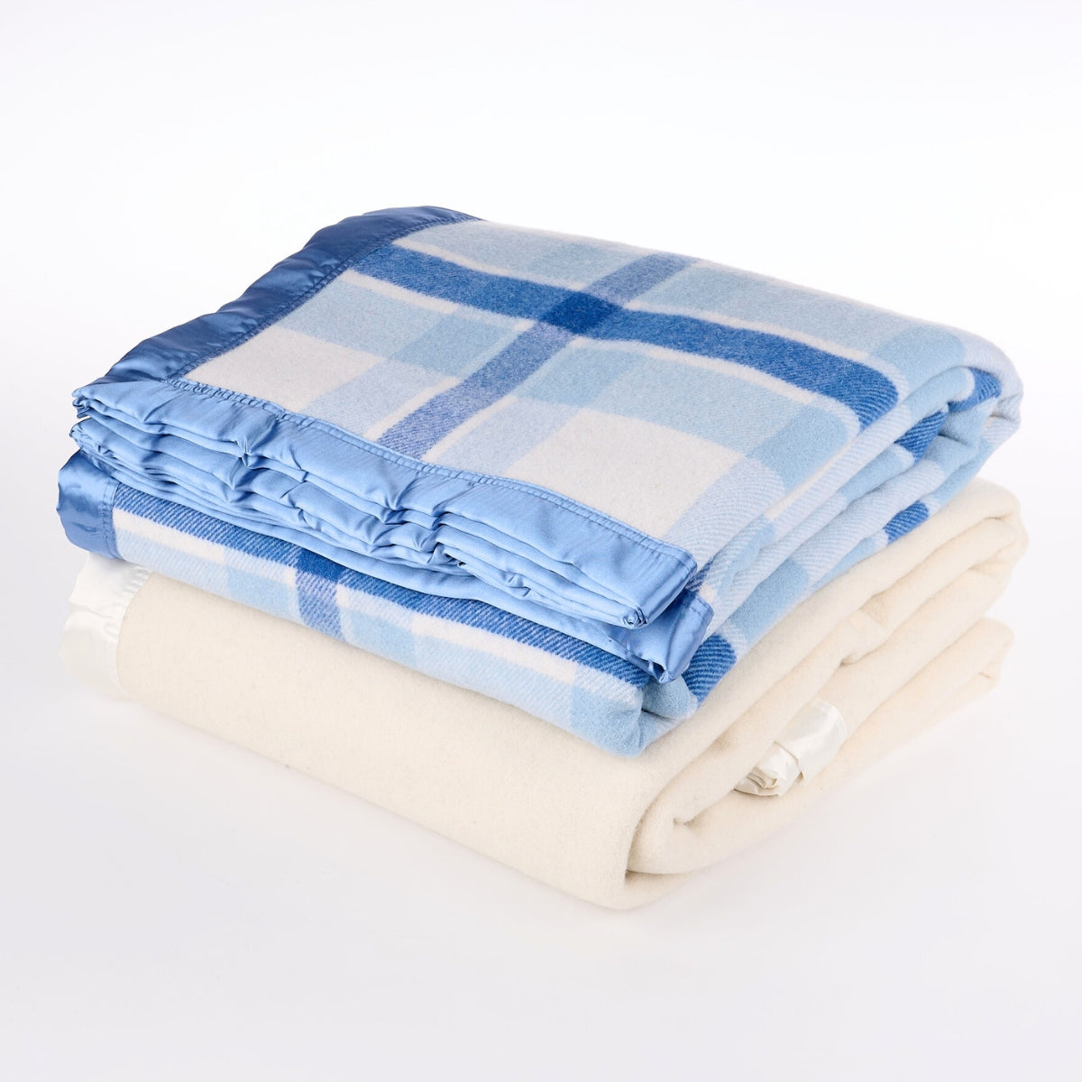 Essential Merino Wool Blanket Cream Set - 2 Pack