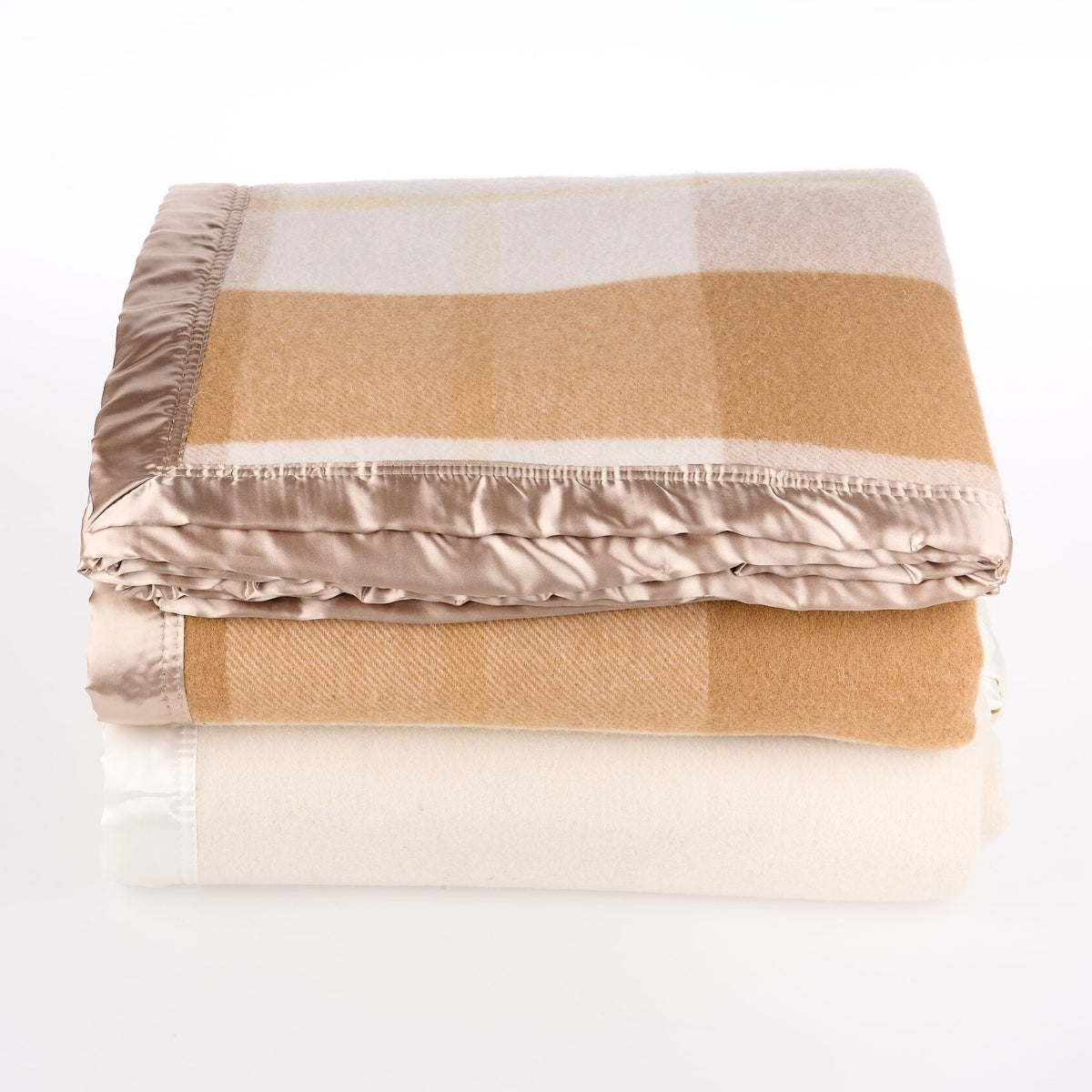 Essential Merino Wool Blanket Cream Set - 2 Pack