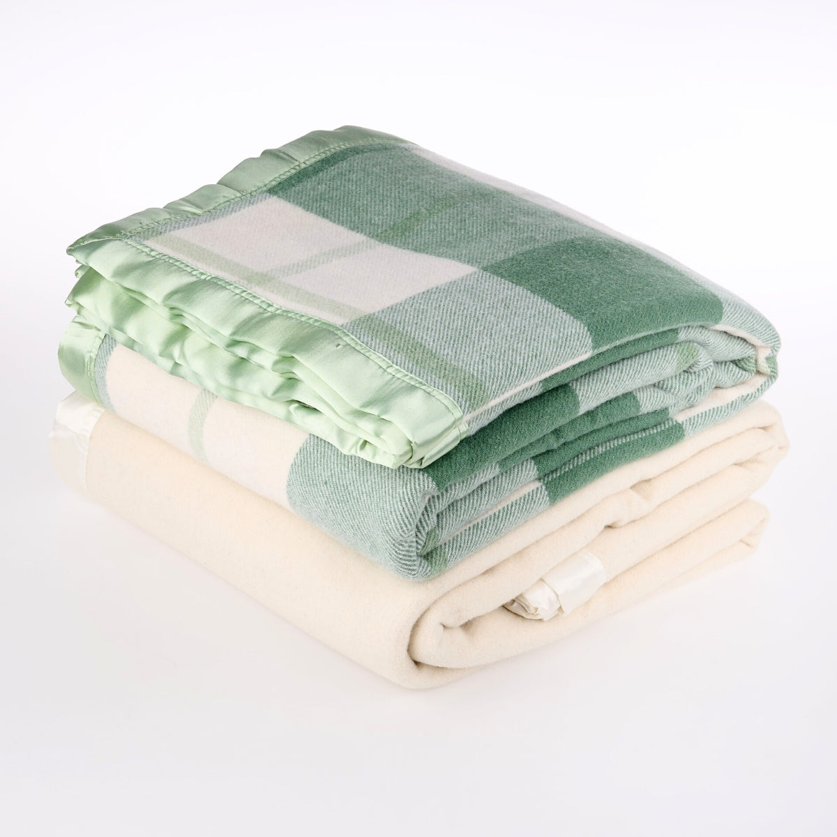 Essential Merino Wool Blanket Cream Set - 2 Pack