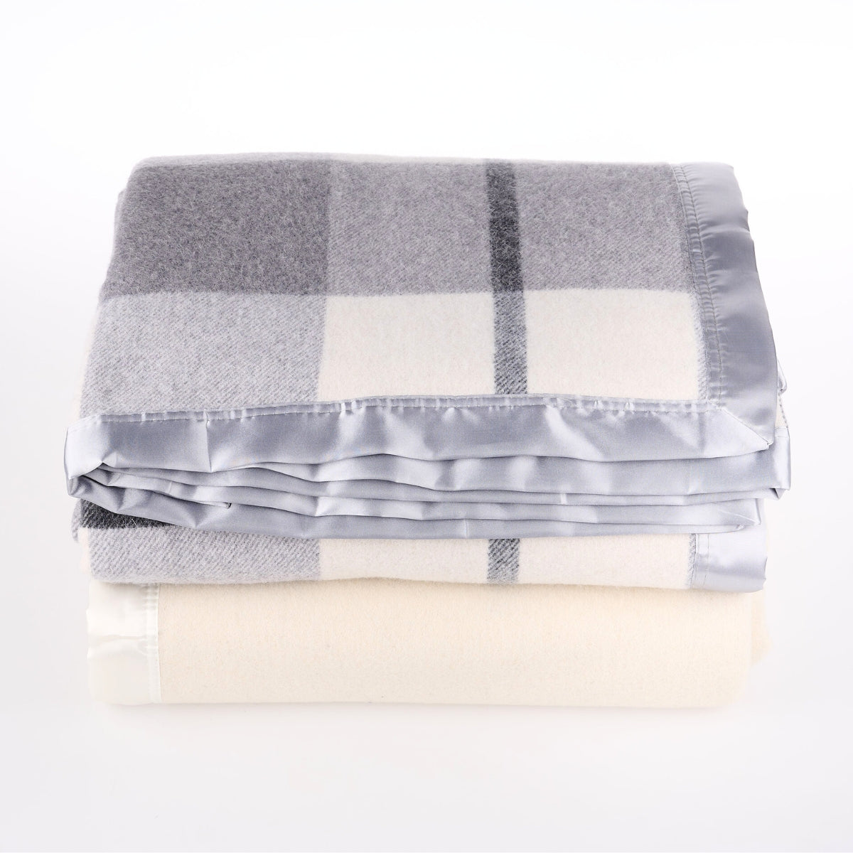 Essential Merino Wool Blanket Cream Set - 2 Pack