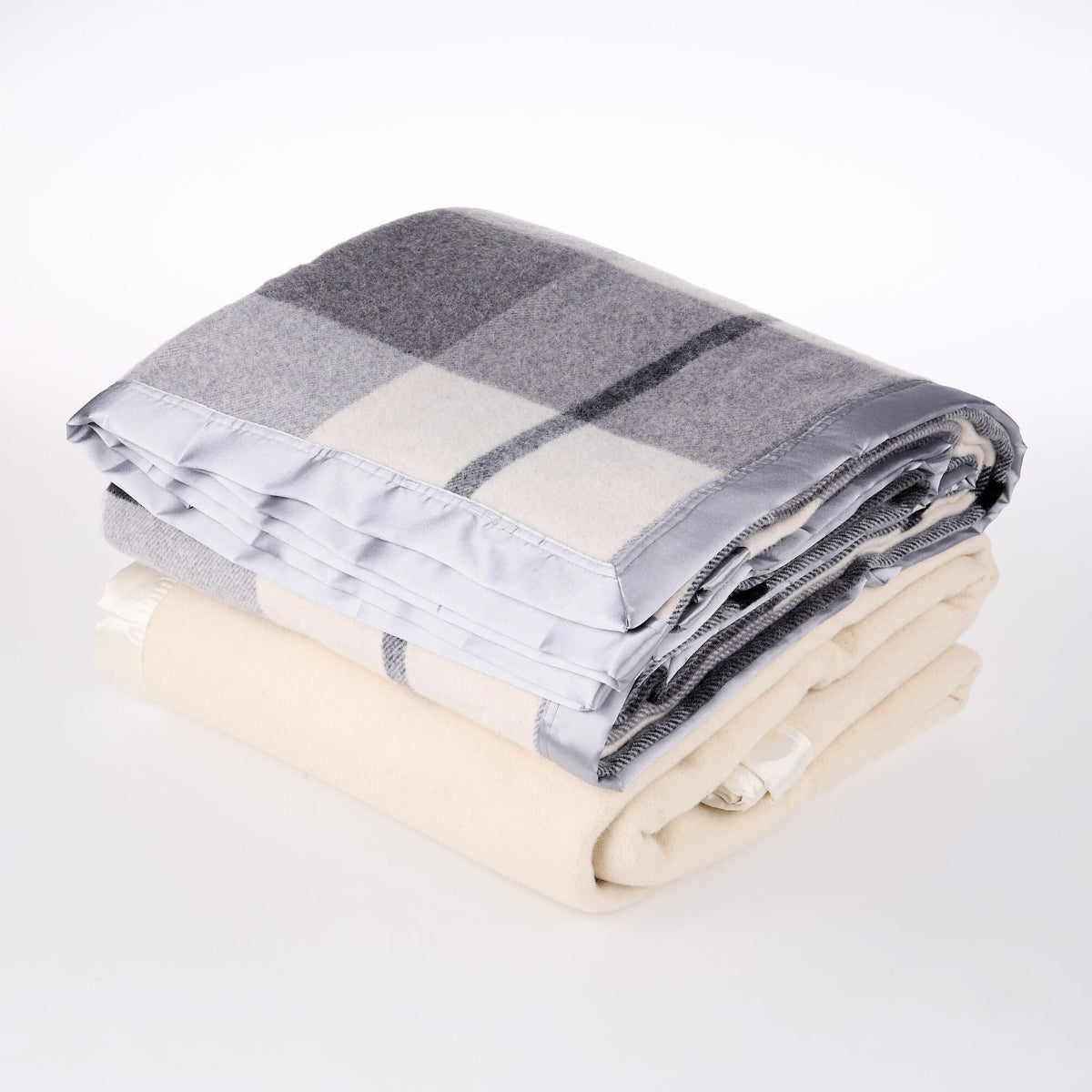 Essential Merino Wool Blanket Cream Set - 2 Pack