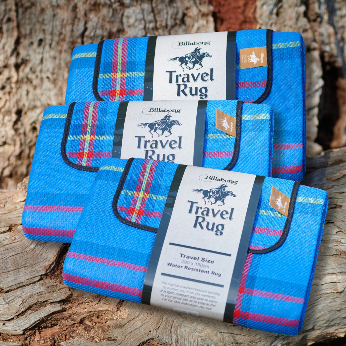 Billabong Water Resistant Picnic Blanket Check - 3 Pack