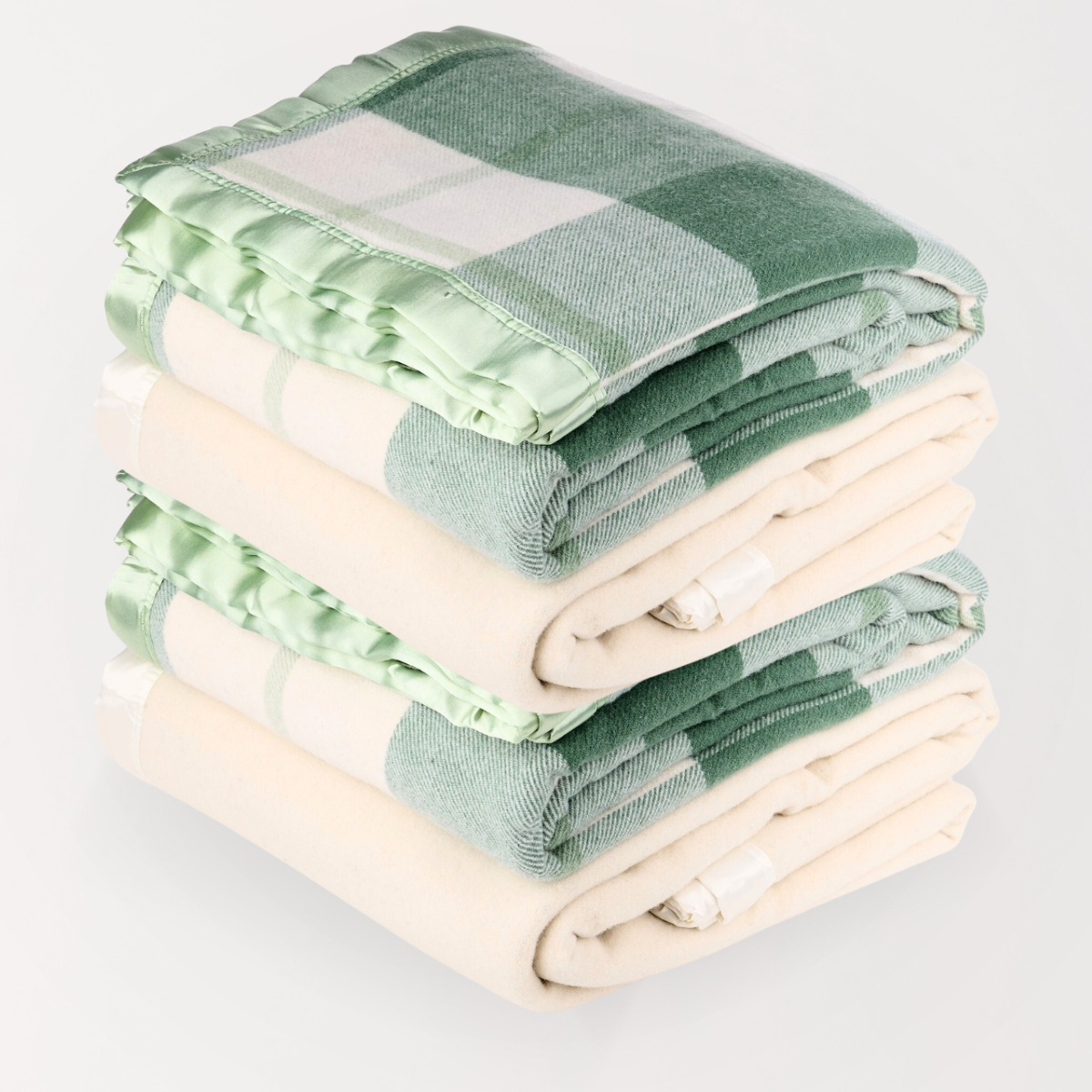 Essential Merino Wool Blanket Cream Set - 4 Pack