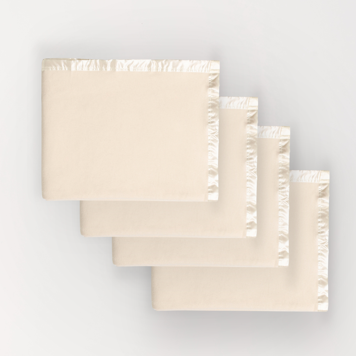 Fine Merino Wool Blanket Satin - 4 Pack