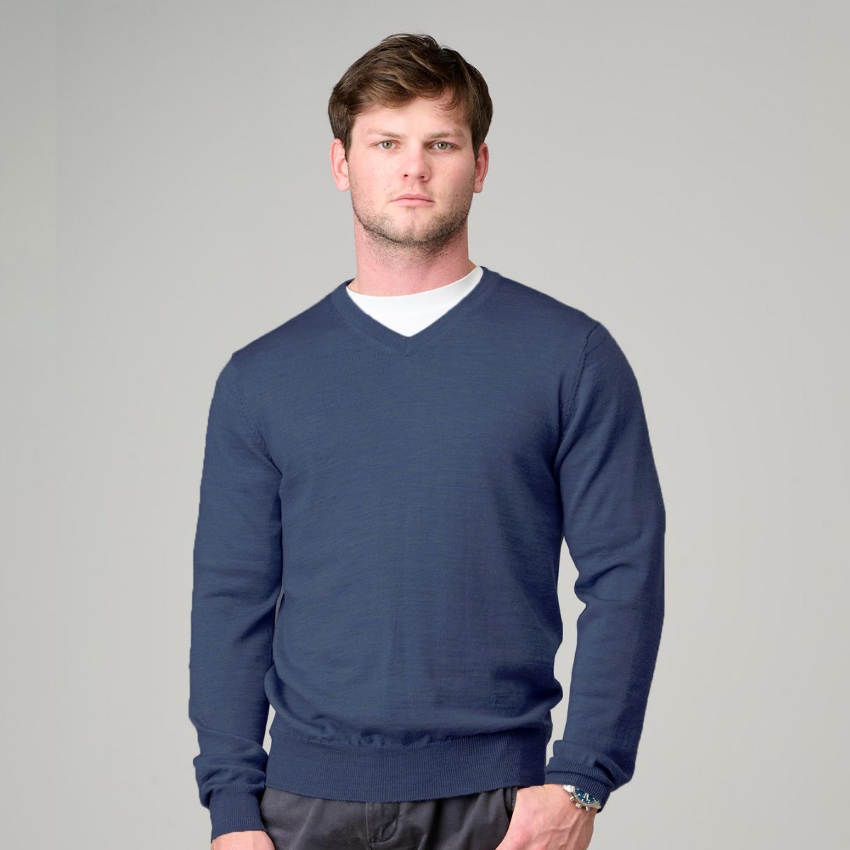Ansett Vee Neck Merino Wool 6723