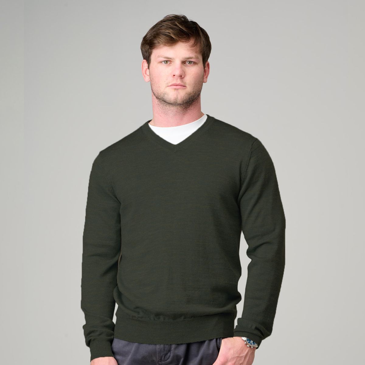 Ansett Vee Neck Merino Wool 6723