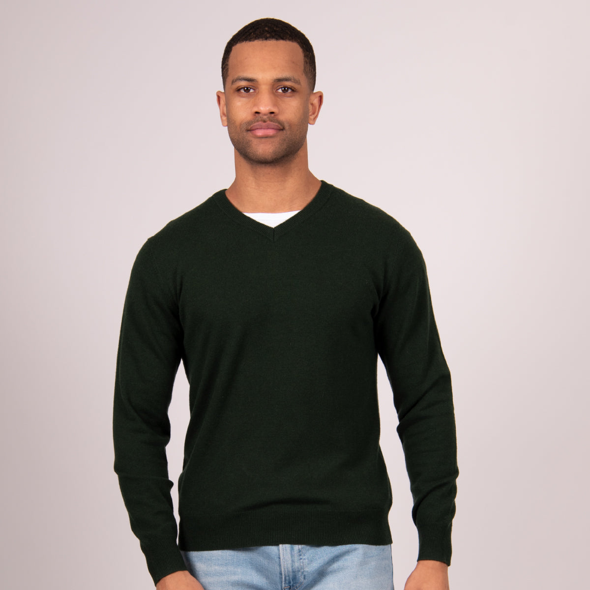 Merino Cashmere Essential Vee Pullover