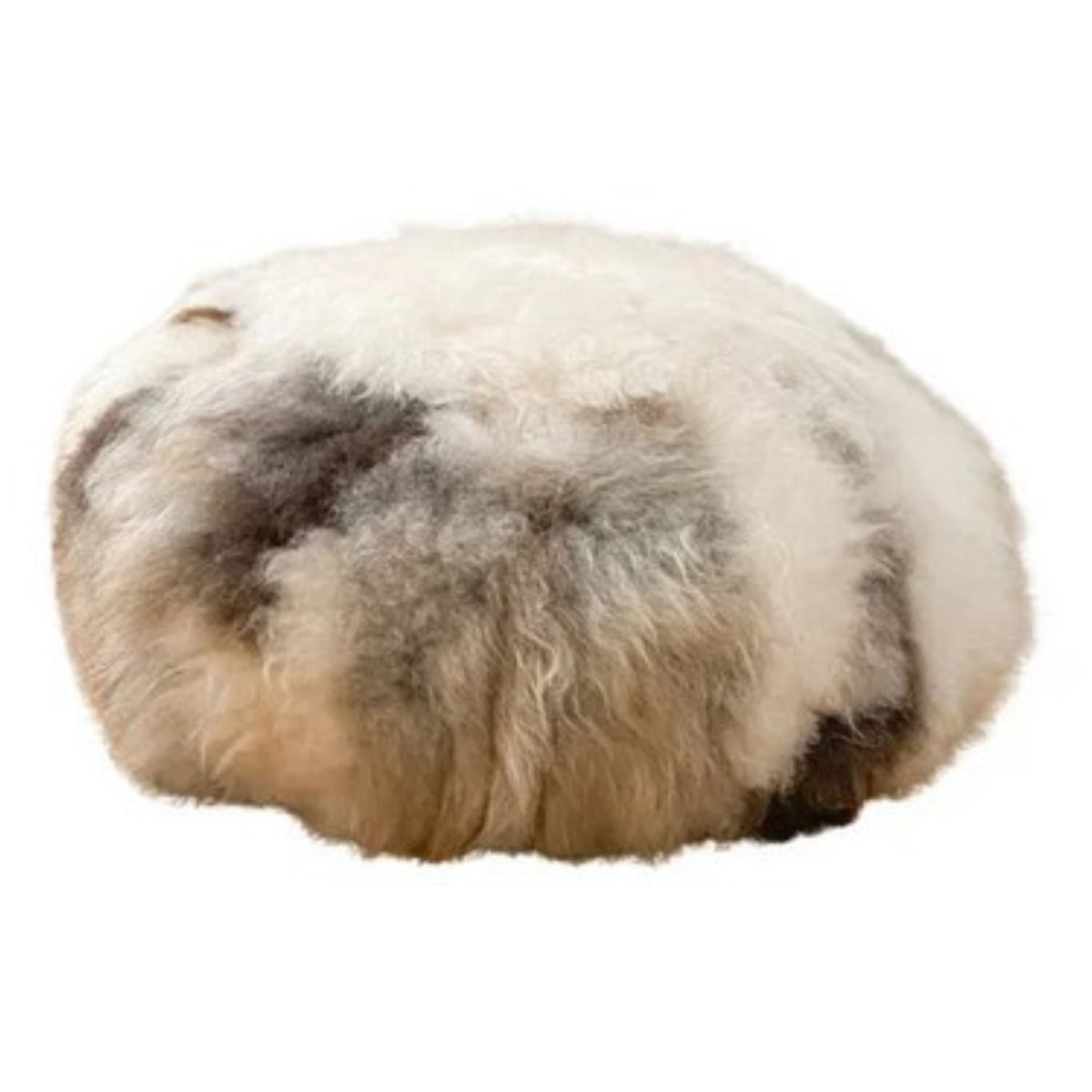 Sheepskin Lhasa Ottoman Circle